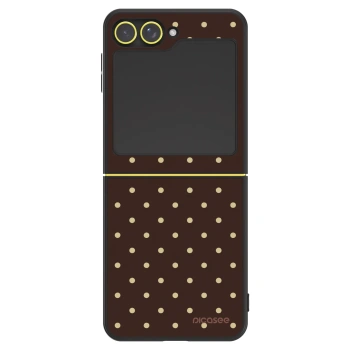 Szilikon tok erre a típusra Samsung Galaxy Z Flip6 5G - Vanilla Dots & Chocolate