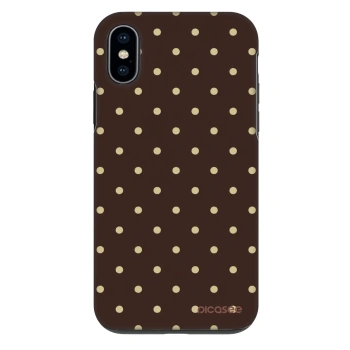 Szilikon tok erre a típusra Apple iPhone X/XS - Vanilla Dots & Chocolate