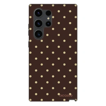 Szilikon tok erre a típusra Samsung Galaxy S24 Ultra S928B 5G - Vanilla Dots & Chocolate