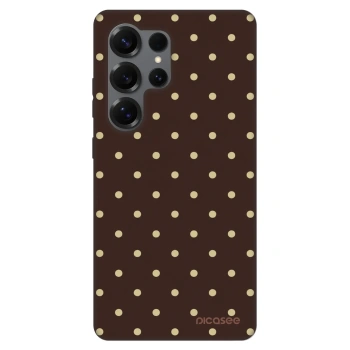 Szilikon tok erre a típusra Samsung Galaxy S25 Ultra 5G - Vanilla Dots & Chocolate