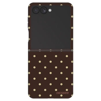 Szilikon tok erre a típusra Samsung Galaxy Z Flip7 5G - Vanilla Dots & Chocolate