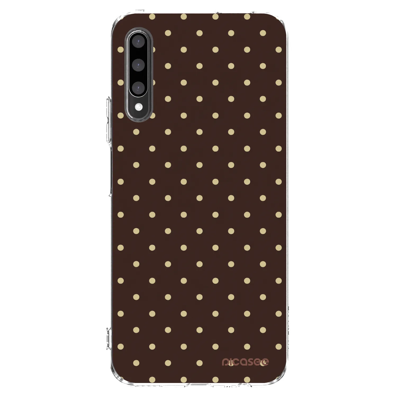 Picasee átlátszó szilikon tok az alábbi mobiltelefonokra Honor 9X Pro - Vanilla Dots & Chocolate