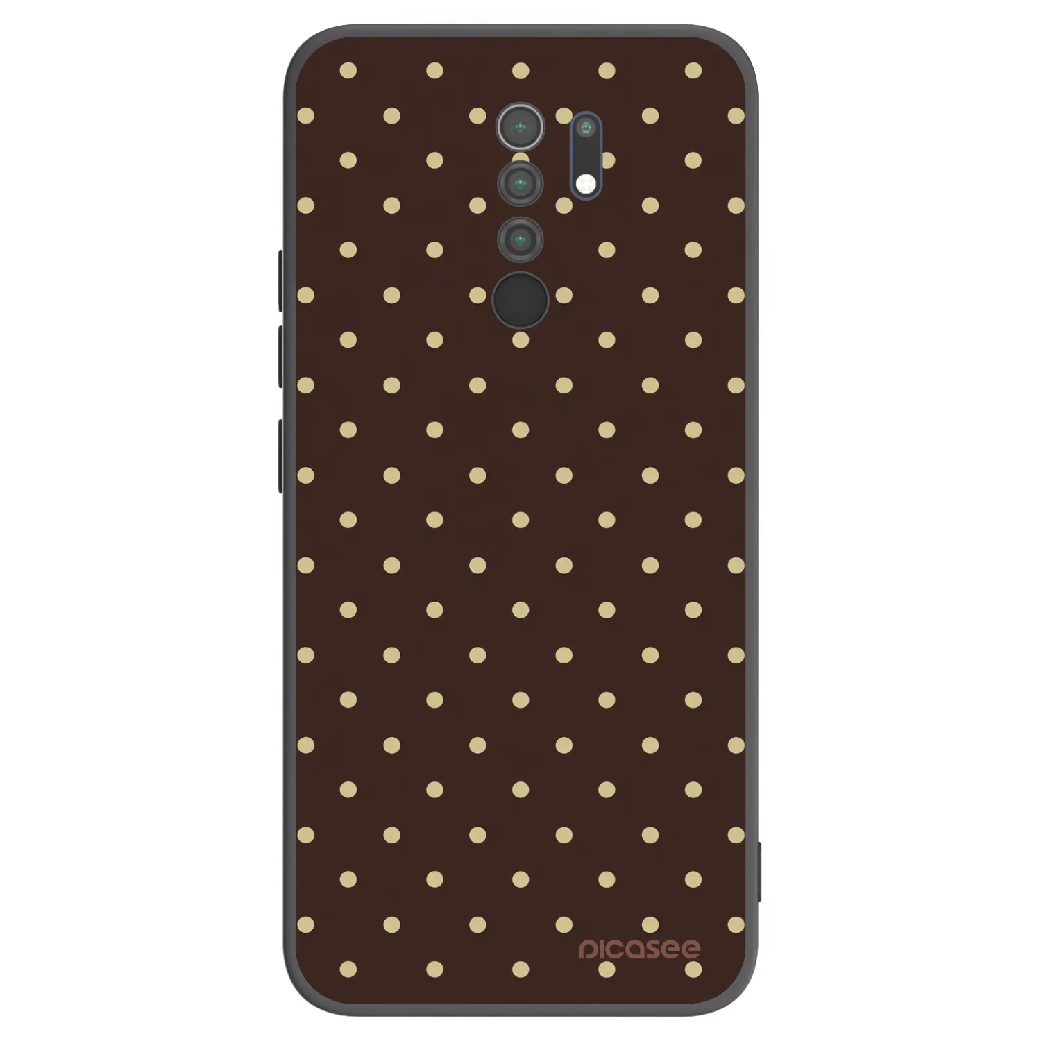 Picasee fekete szilikon tok az alábbi mobiltelefonokra Xiaomi Redmi 9 - Vanilla Dots & Chocolate
