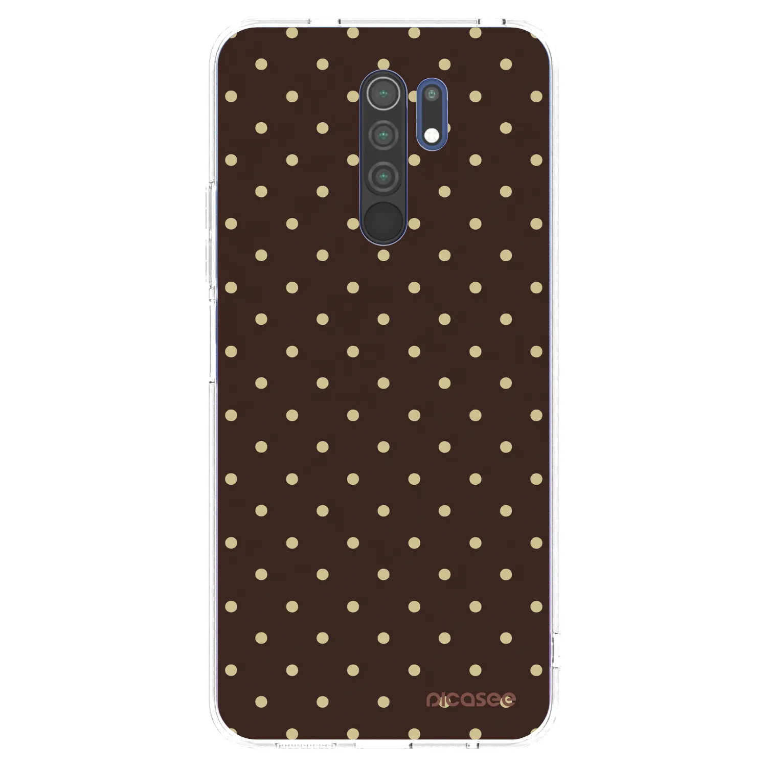 Picasee átlátszó szilikon tok az alábbi mobiltelefonokra Xiaomi Redmi 9 - Vanilla Dots & Chocolate
