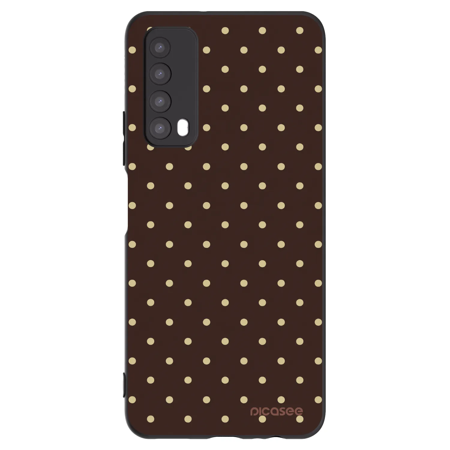 Picasee fekete szilikon tok az alábbi mobiltelefonokra Huawei P Smart 2021 - Vanilla Dots & Chocolate