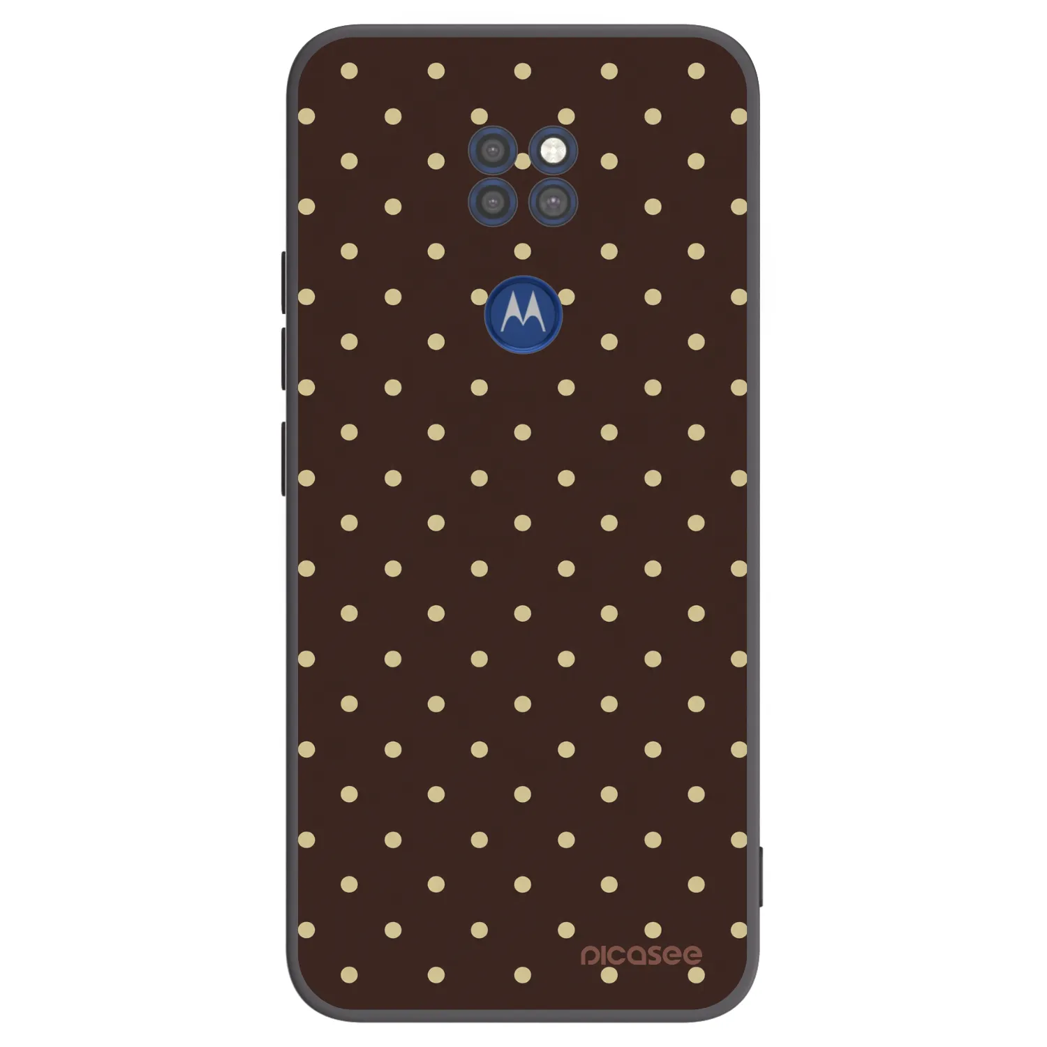 Picasee fekete szilikon tok az alábbi mobiltelefonokra Motorola Moto G9 Play - Vanilla Dots & Chocolate