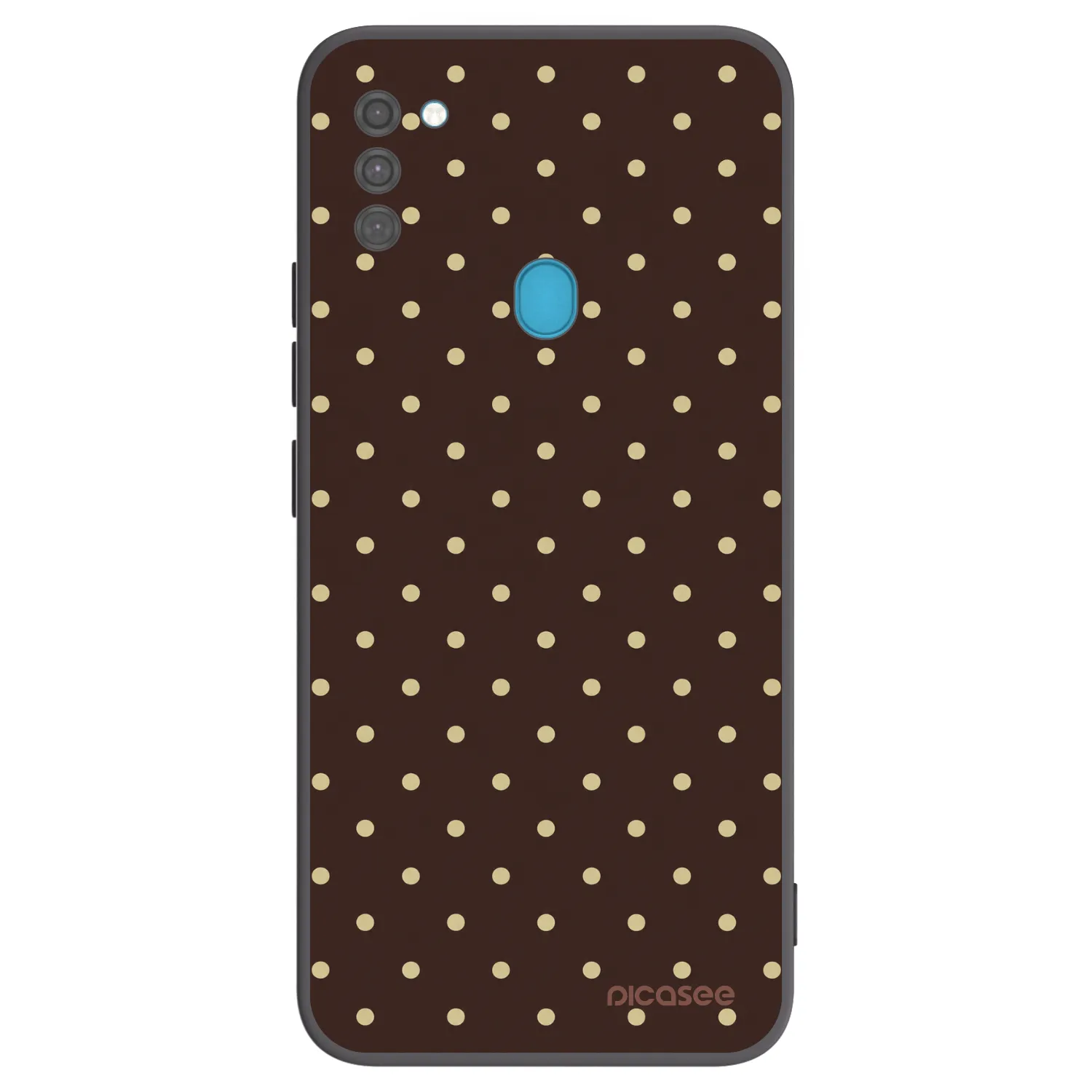 Picasee fekete szilikon tok az alábbi mobiltelefonokra Samsung Galaxy M11 - Vanilla Dots & Chocolate