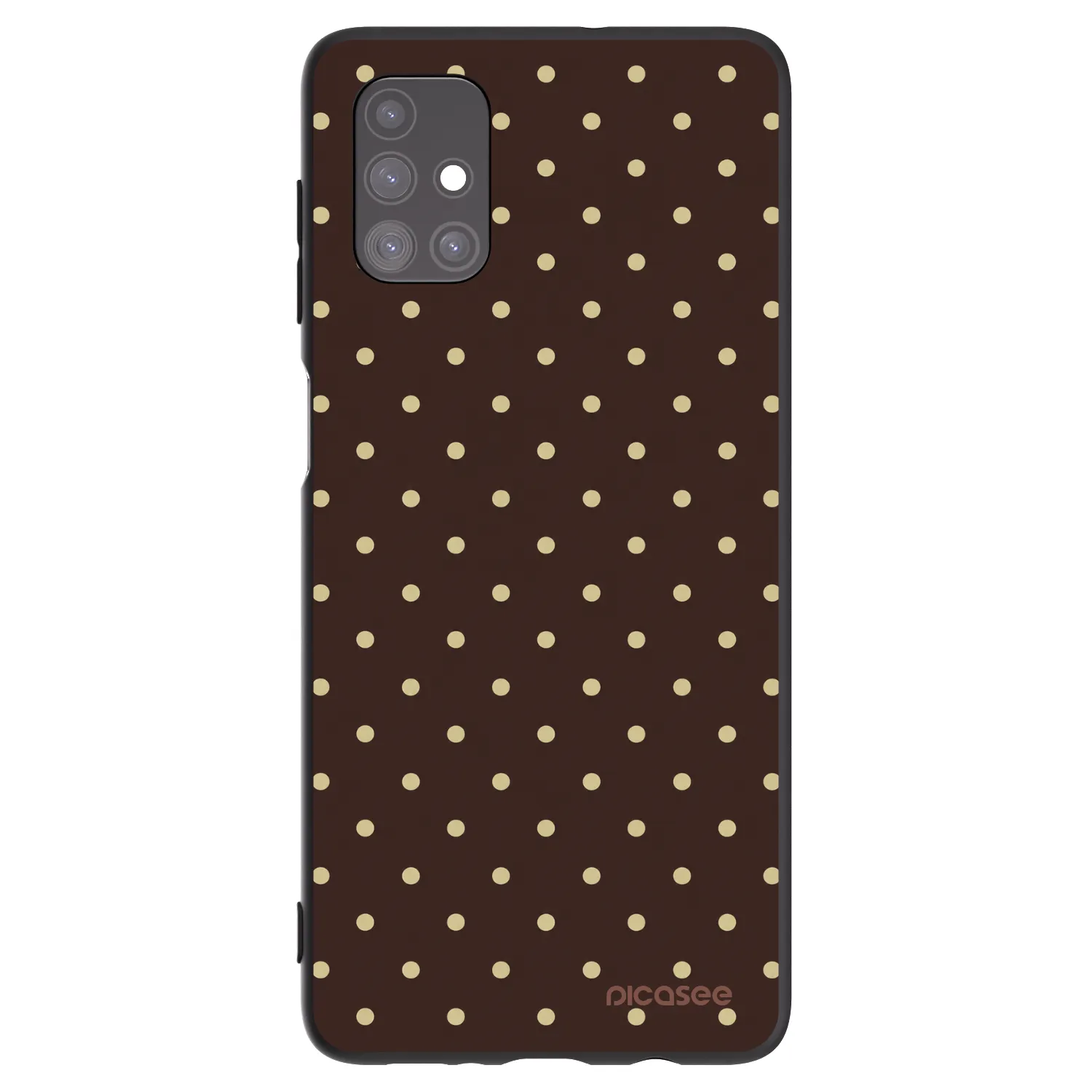 Picasee fekete szilikon tok az alábbi mobiltelefonokra Samsung Galaxy M51 M515F - Vanilla Dots & Chocolate