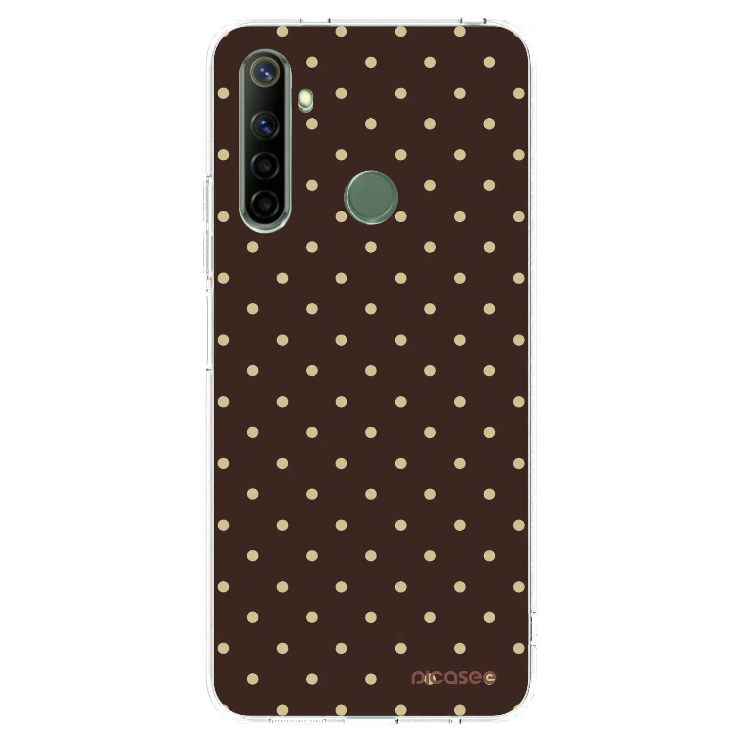 Picasee átlátszó szilikon tok az alábbi mobiltelefonokra Realme 6i - Vanilla Dots & Chocolate