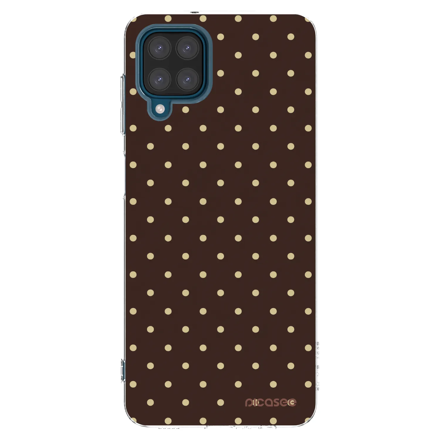 Picasee átlátszó szilikon tok az alábbi mobiltelefonokra Samsung Galaxy A12 A125F - Vanilla Dots & Chocolate