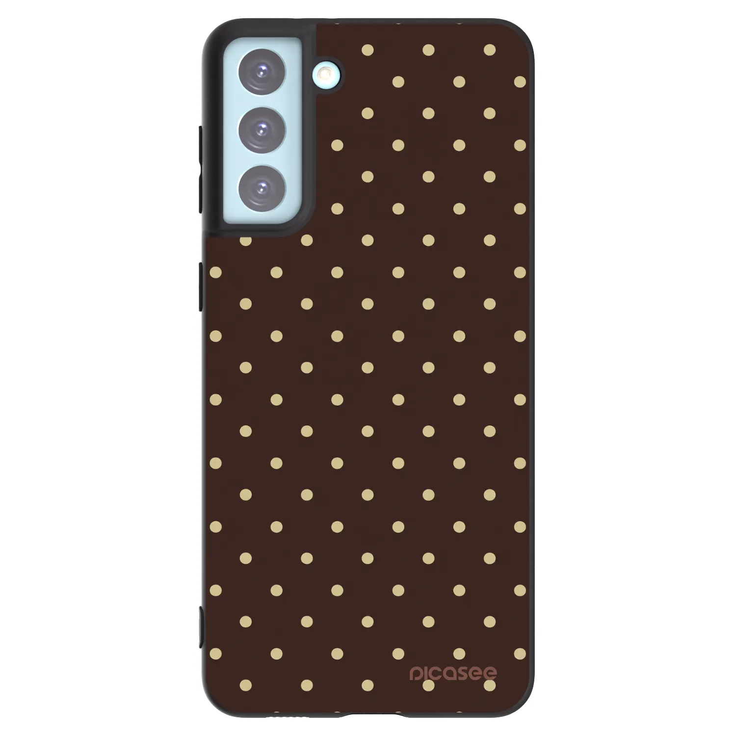 Picasee fekete szilikon tok az alábbi mobiltelefonokra Samsung Galaxy S21+ 5G G996F - Vanilla Dots & Chocolate