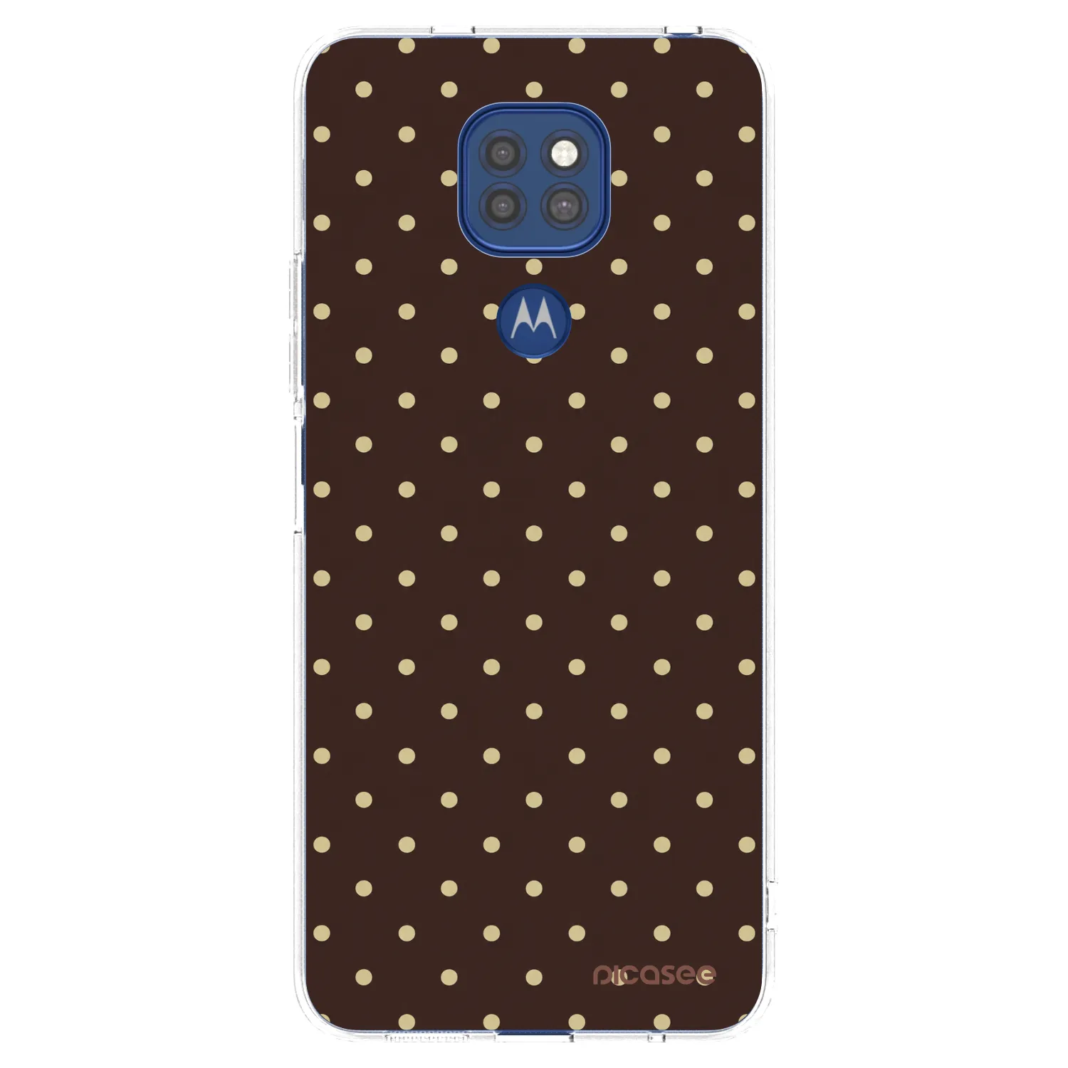 Picasee átlátszó szilikon tok az alábbi mobiltelefonokra Motorola Moto G9 Play - Vanilla Dots & Chocolate