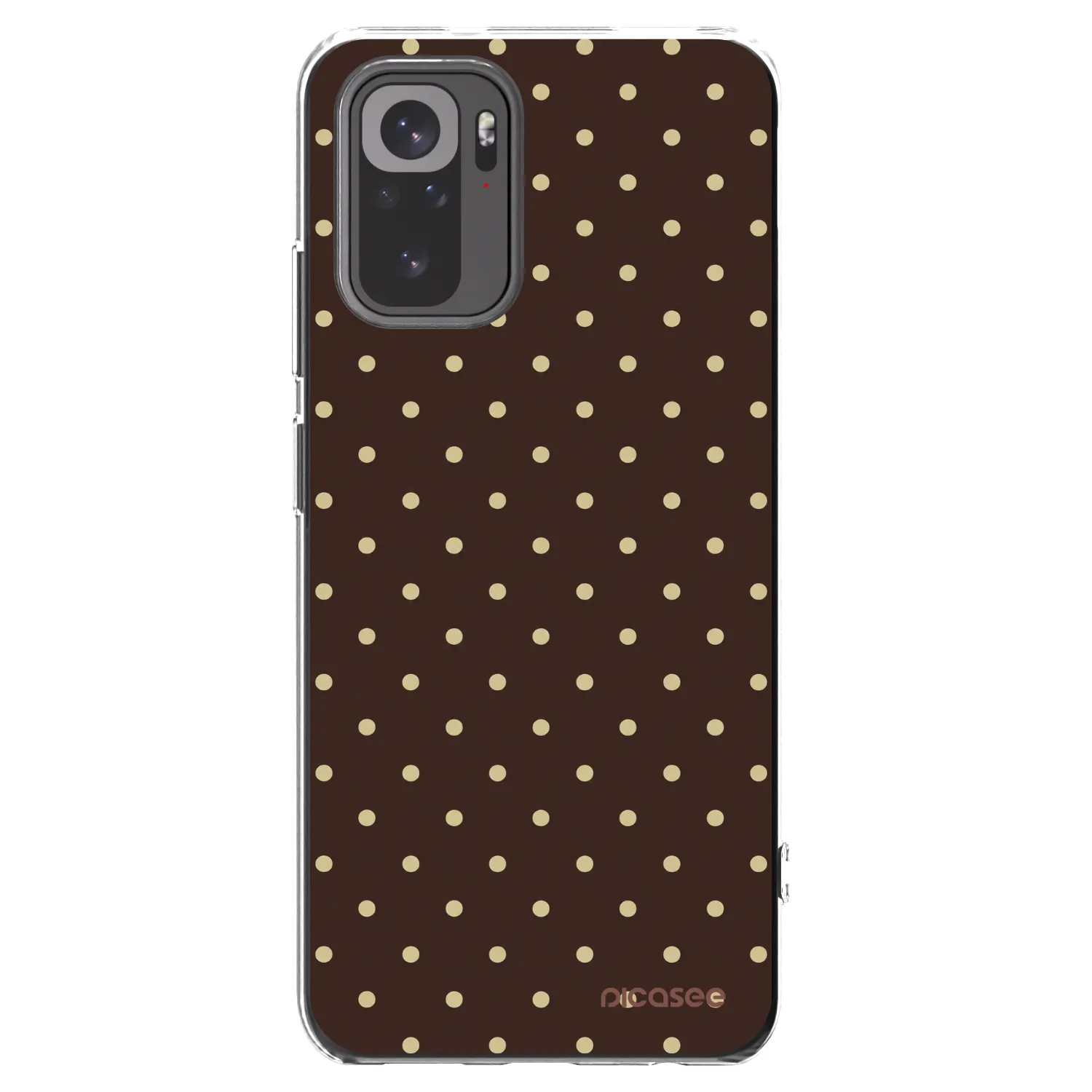 Picasee átlátszó szilikon tok az alábbi mobiltelefonokra Xiaomi Redmi Note 10 - Vanilla Dots & Chocolate
