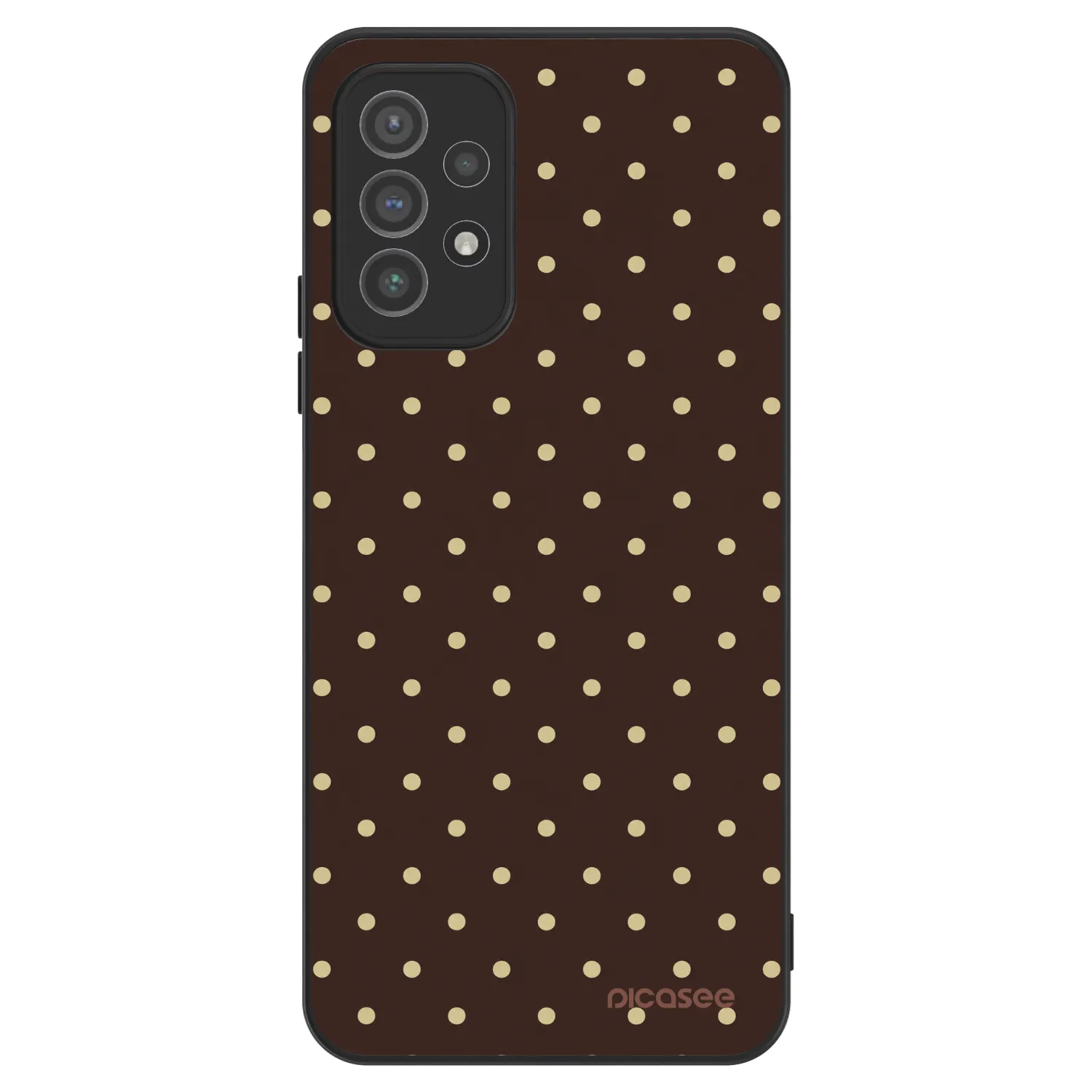 Picasee ULTIMATE CASE Samsung Galaxy A72 A725F - készülékre - Vanilla Dots & Chocolate
