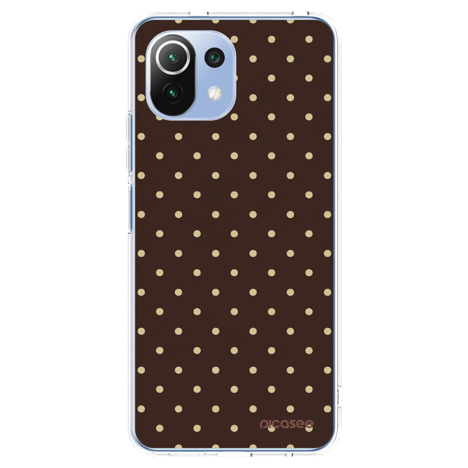 Picasee átlátszó szilikon tok az alábbi mobiltelefonokra Xiaomi Mi 11 Lite - Vanilla Dots & Chocolate