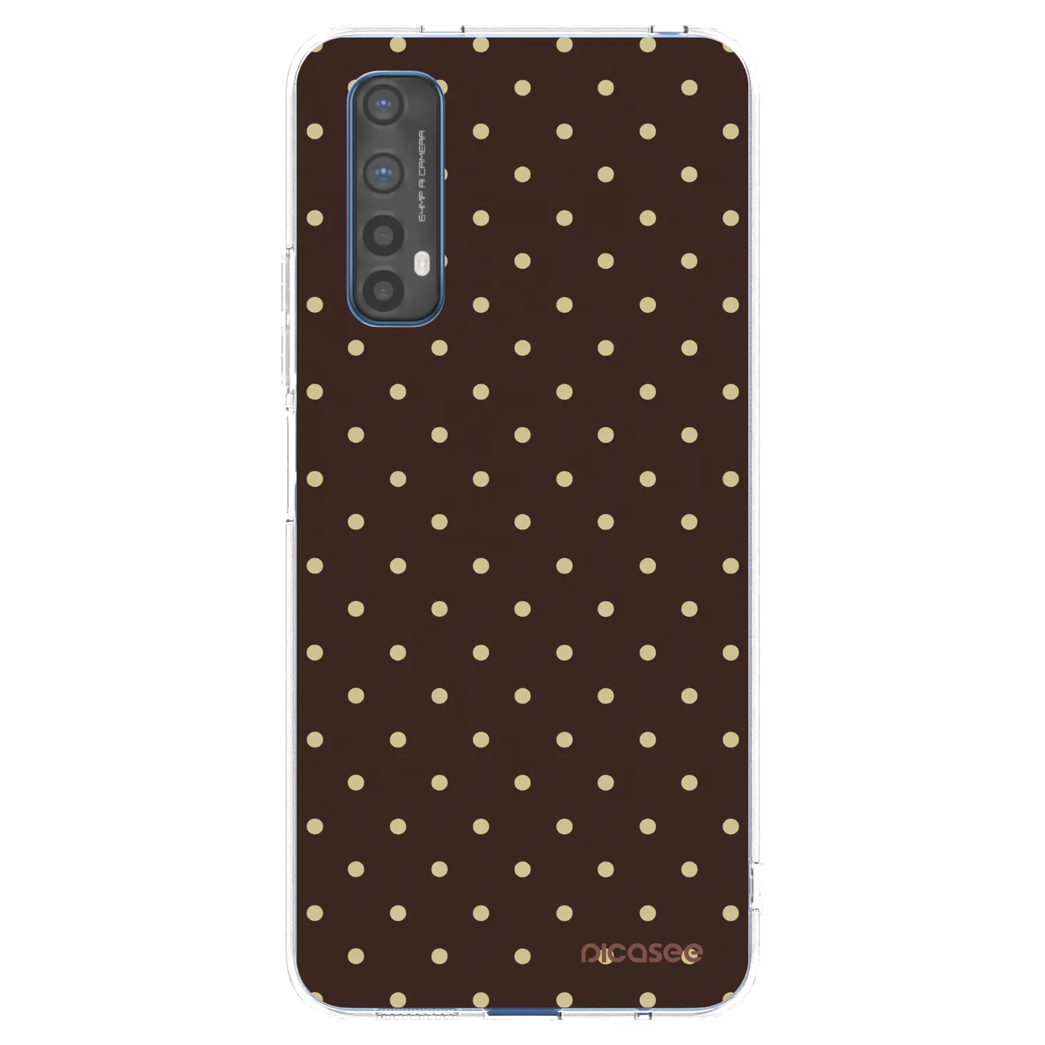 Picasee átlátszó szilikon tok az alábbi mobiltelefonokra Realme 7 - Vanilla Dots & Chocolate