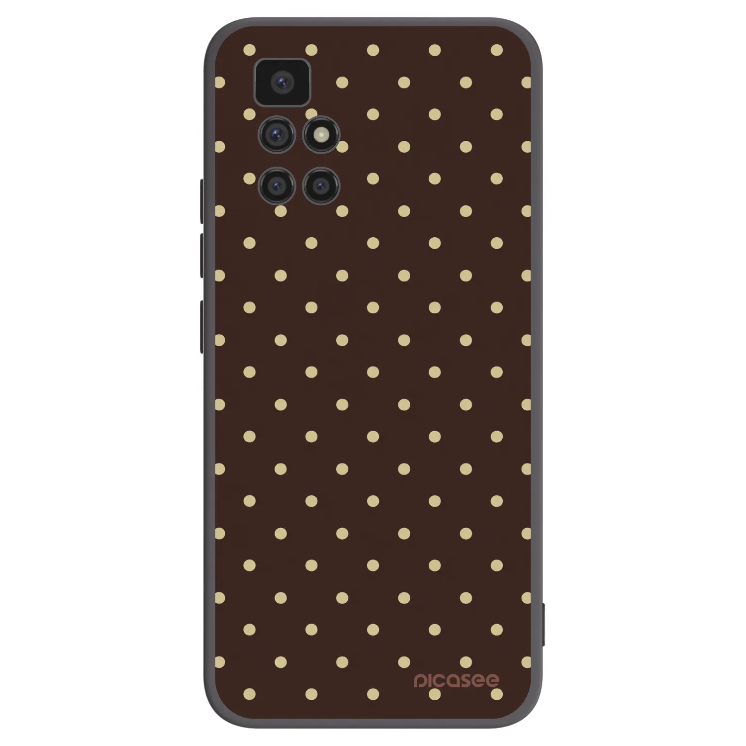 Picasee fekete szilikon tok az alábbi mobiltelefonokra Xiaomi Redmi 10 - Vanilla Dots & Chocolate