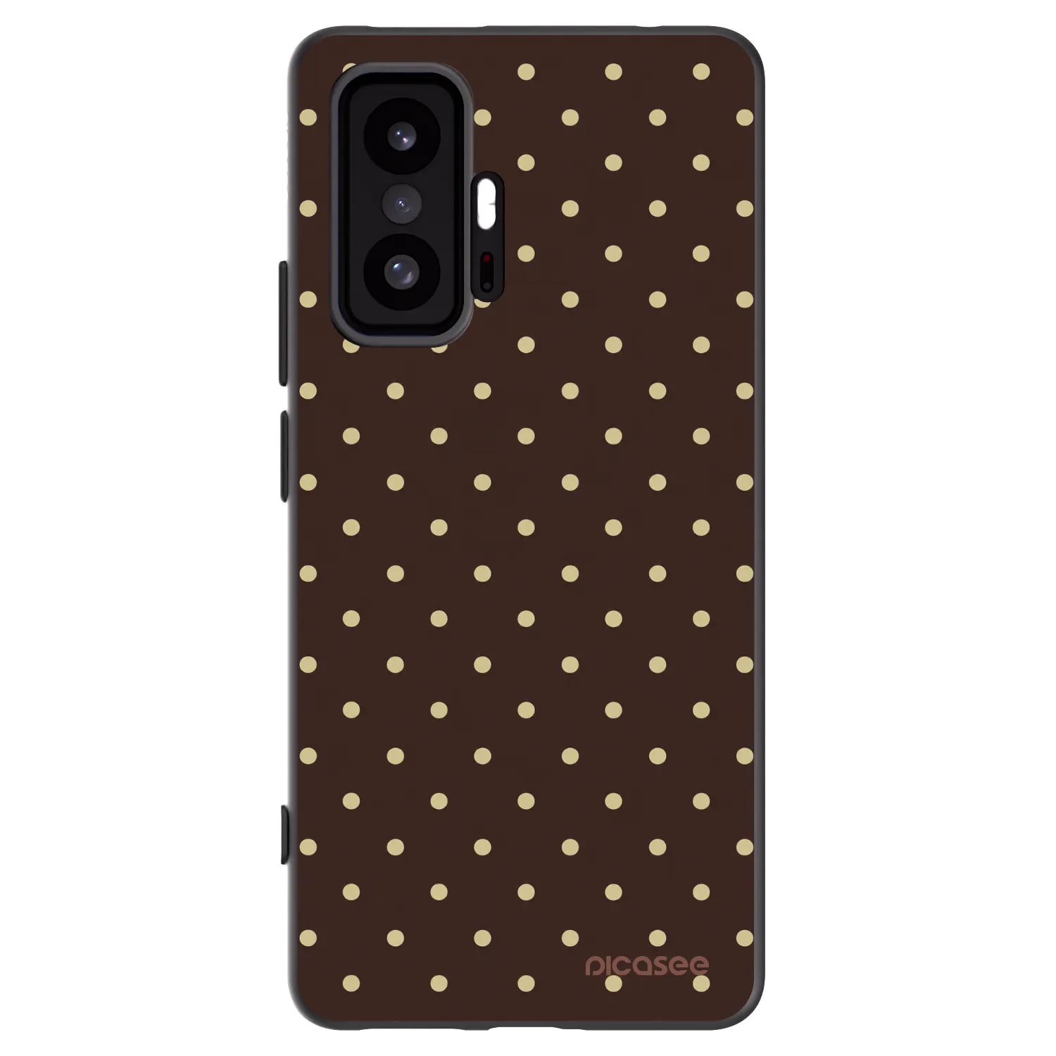 Picasee fekete szilikon tok az alábbi mobiltelefonokra Xiaomi 11T Pro - Vanilla Dots & Chocolate