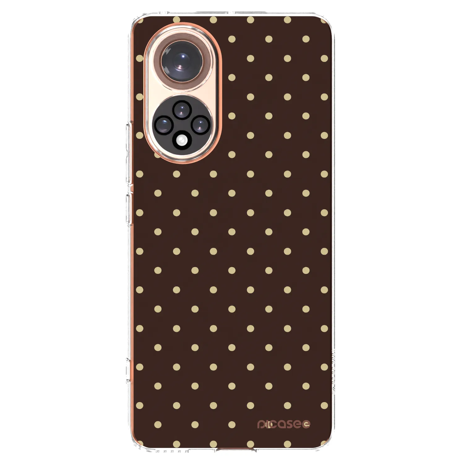 Picasee átlátszó szilikon tok az alábbi mobiltelefonokra Honor 50 5G - Vanilla Dots & Chocolate