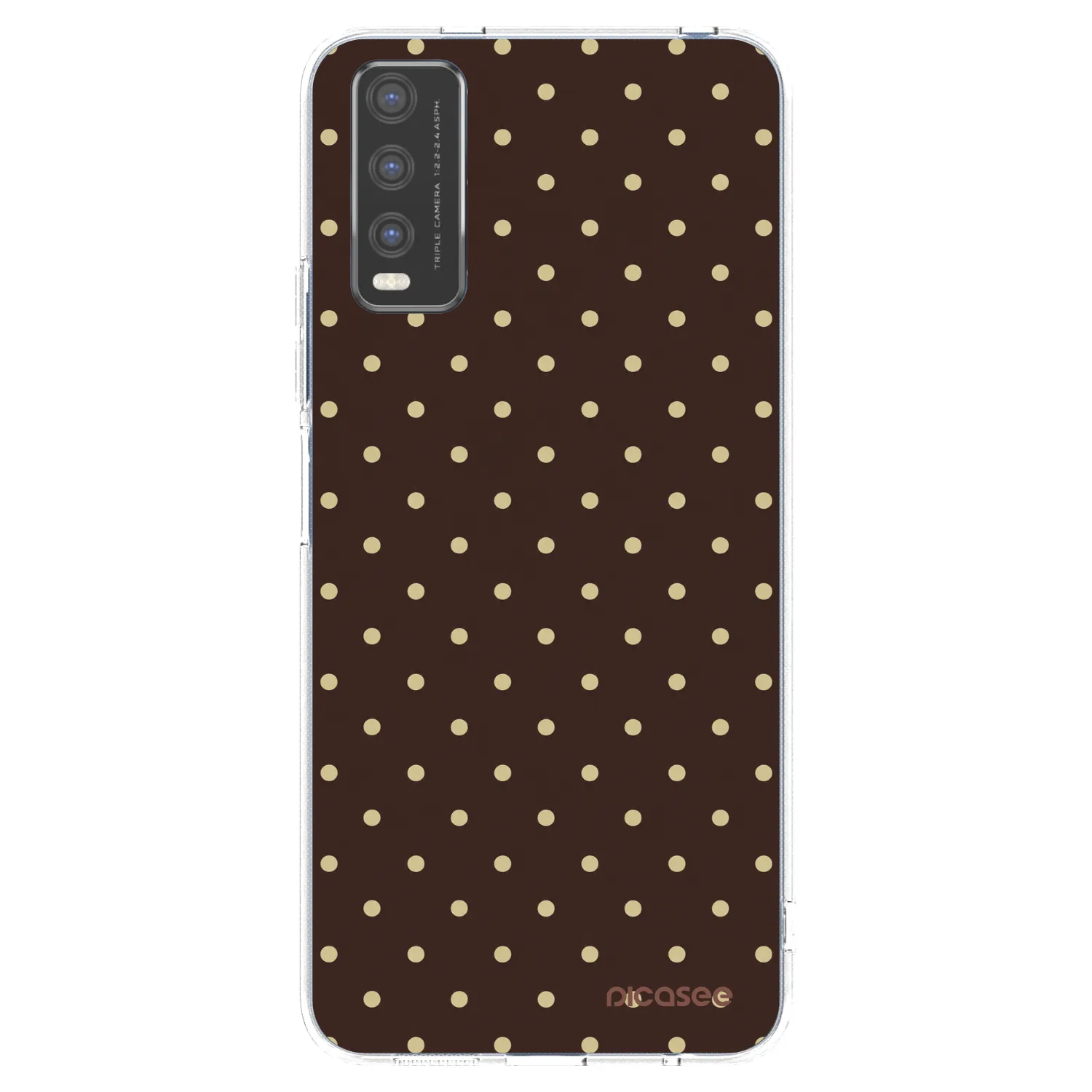Picasee átlátszó szilikon tok az alábbi mobiltelefonokra Vivo Y20s - Vanilla Dots & Chocolate