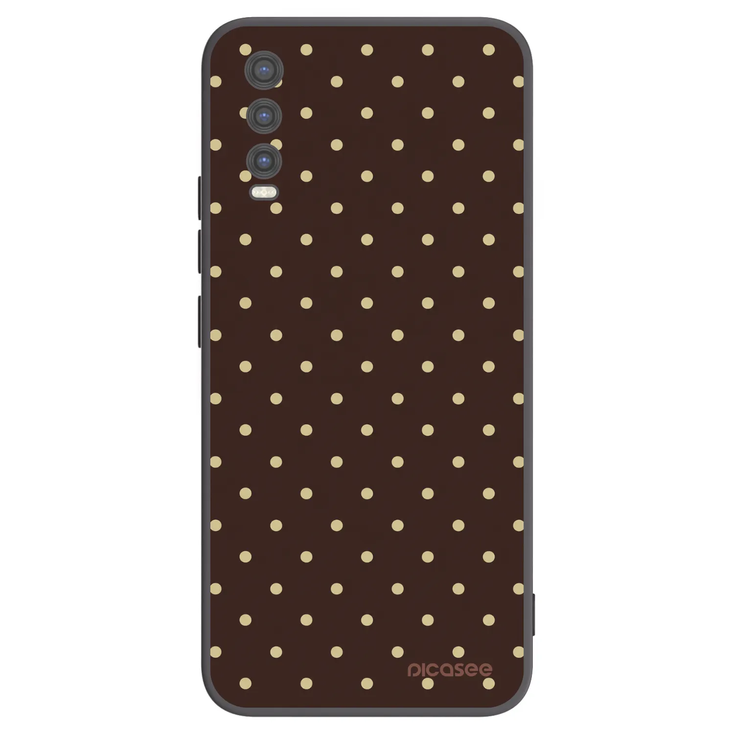 Picasee fekete szilikon tok az alábbi mobiltelefonokra Vivo Y20s - Vanilla Dots & Chocolate