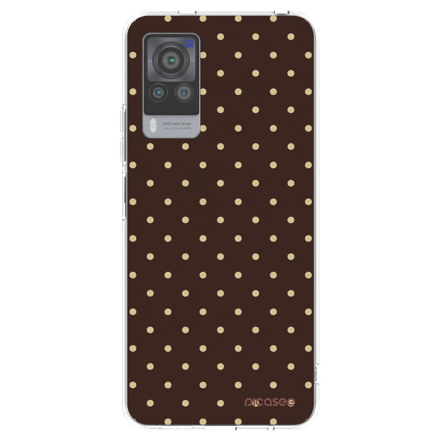 Picasee átlátszó szilikon tok az alábbi mobiltelefonokra Vivo X60 Pro 5G - Vanilla Dots & Chocolate