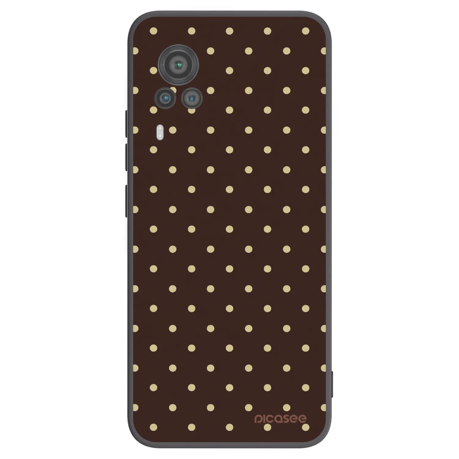 Picasee fekete szilikon tok az alábbi mobiltelefonokra Vivo X60 Pro 5G - Vanilla Dots & Chocolate