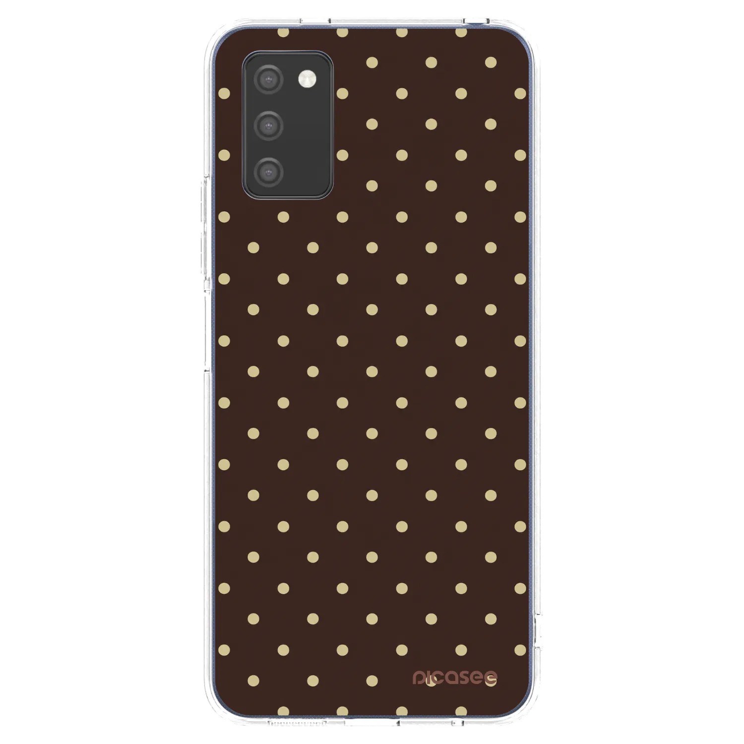Picasee átlátszó szilikon tok az alábbi mobiltelefonokra Samsung Galaxy A03s A037G - Vanilla Dots & Chocolate