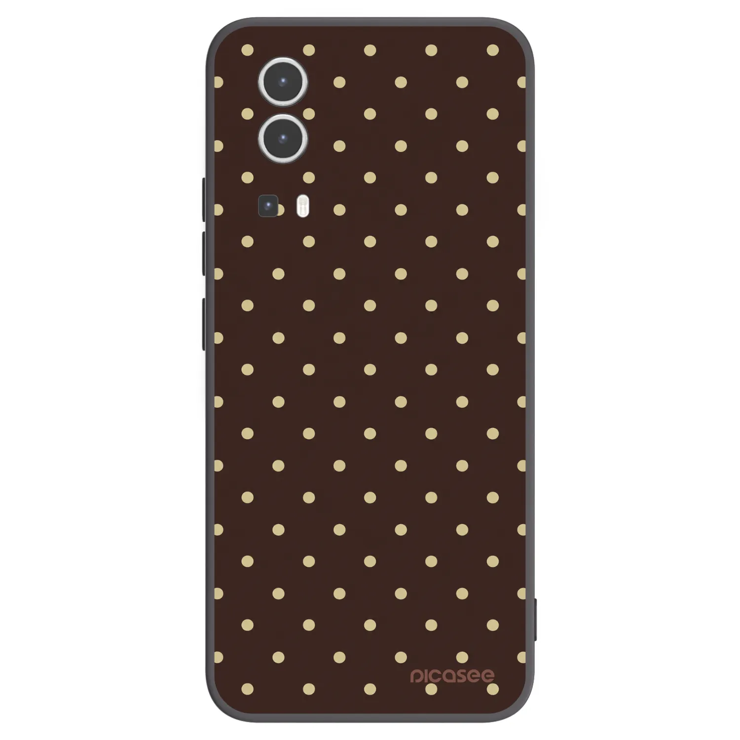 Picasee fekete szilikon tok az alábbi mobiltelefonokra Vivo Y72 5G - Vanilla Dots & Chocolate