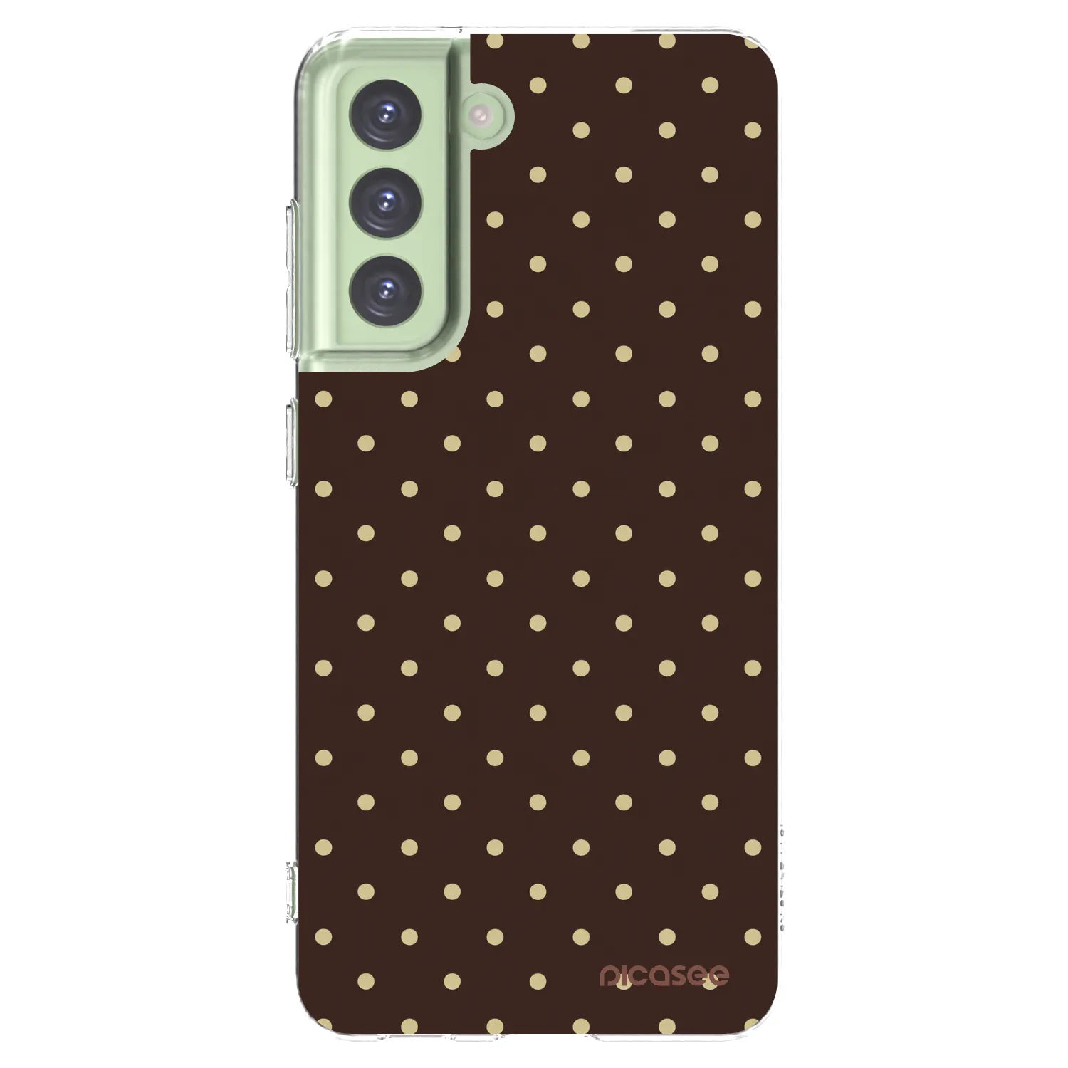 Picasee átlátszó szilikon tok az alábbi mobiltelefonokra Samsung Galaxy S21 FE 5G - Vanilla Dots & Chocolate