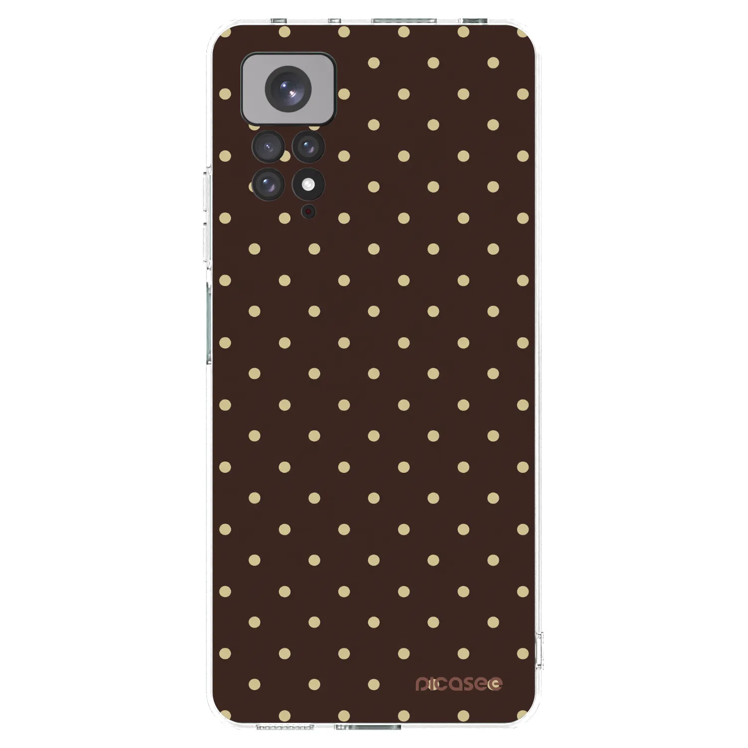 Picasee átlátszó szilikon tok az alábbi mobiltelefonokra Xiaomi Redmi Note 11 - Vanilla Dots & Chocolate