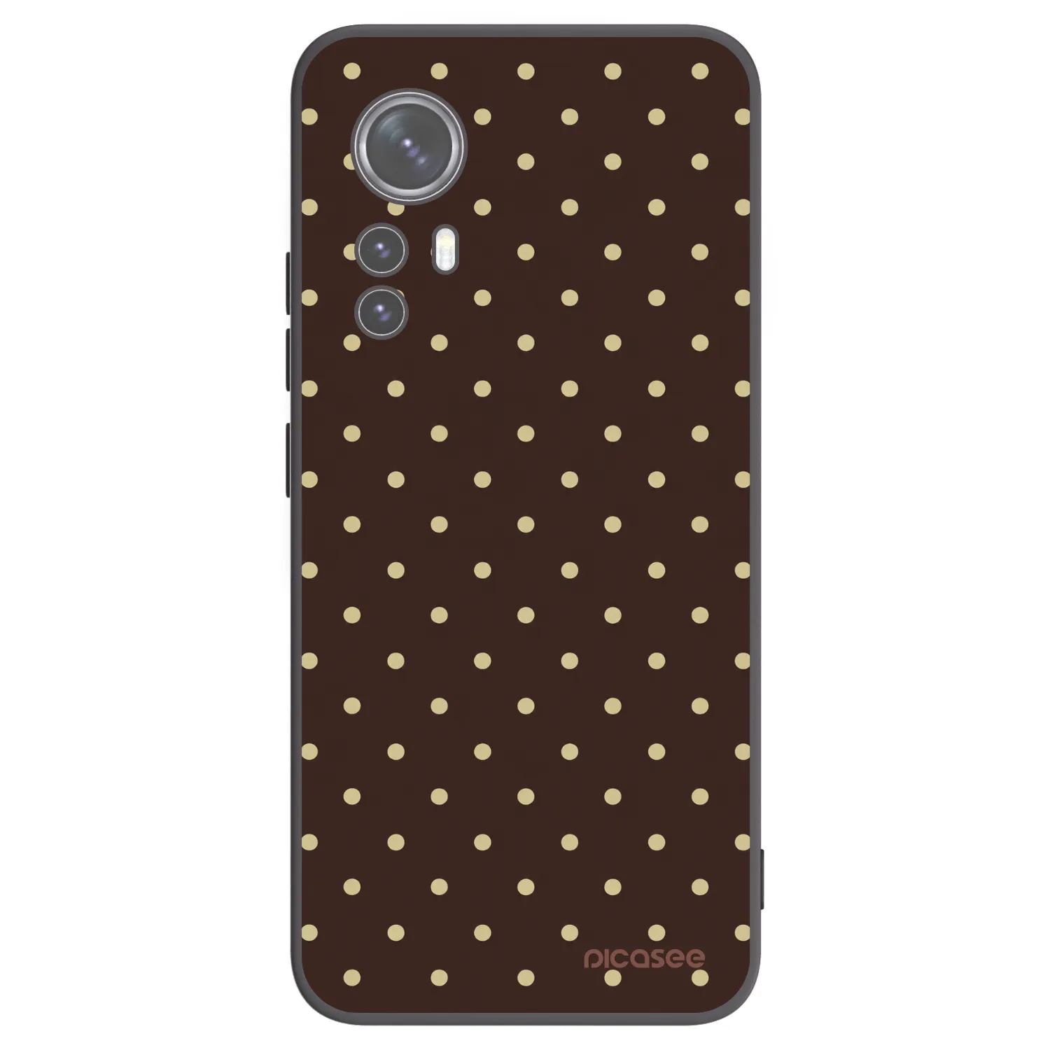 Picasee fekete szilikon tok az alábbi mobiltelefonokra Xiaomi 12 - Vanilla Dots & Chocolate