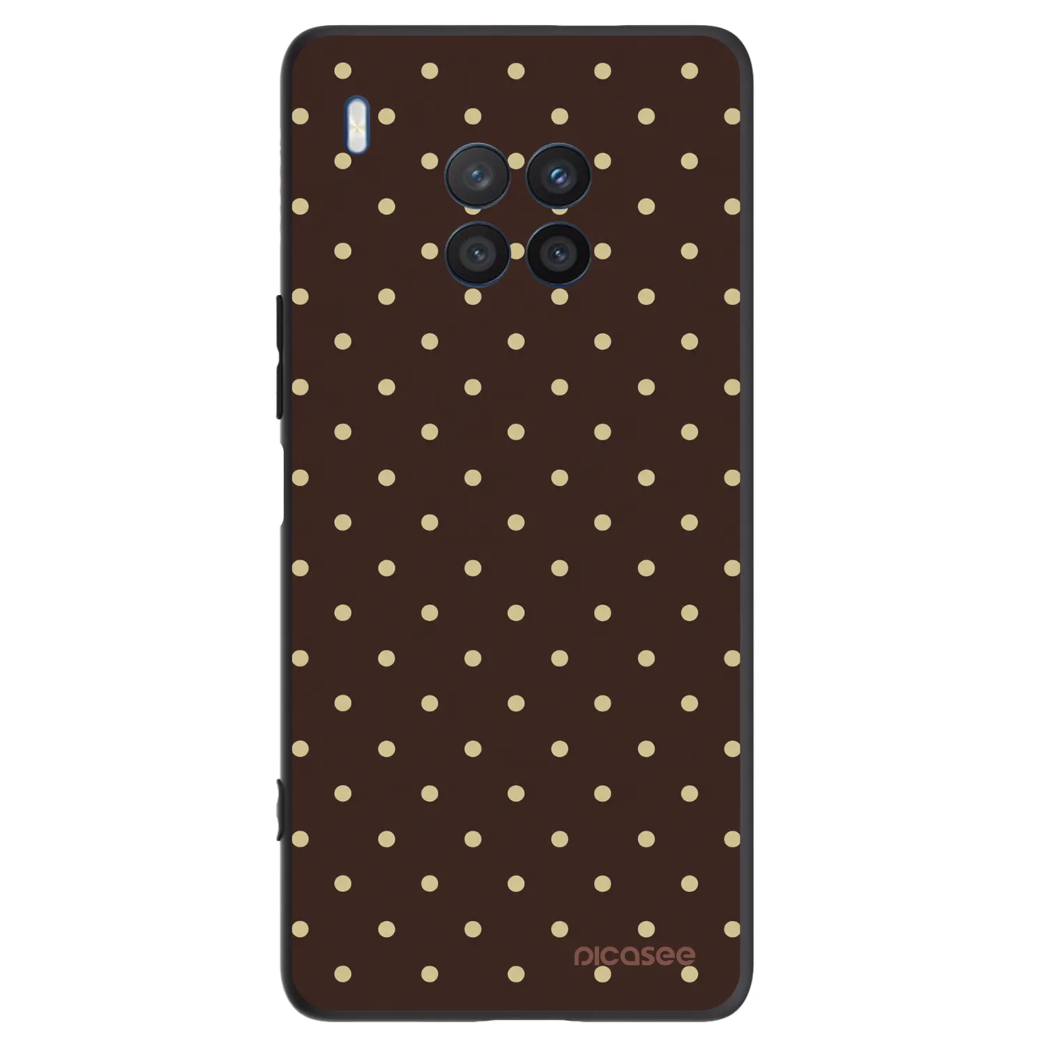 Picasee fekete szilikon tok az alábbi mobiltelefonokra Honor 50 Lite - Vanilla Dots & Chocolate