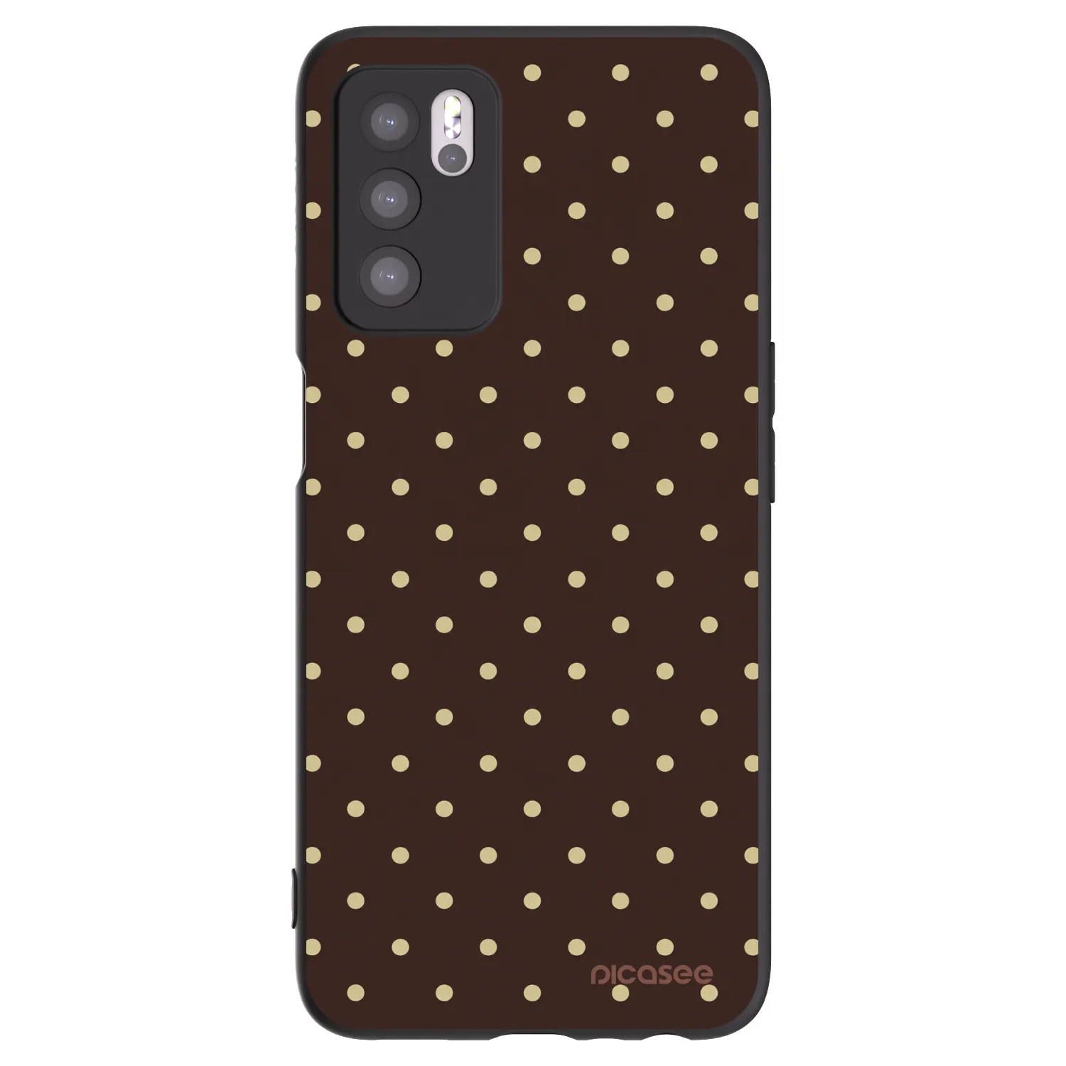 Picasee fekete szilikon tok az alábbi mobiltelefonokra OPPO A16 - Vanilla Dots & Chocolate