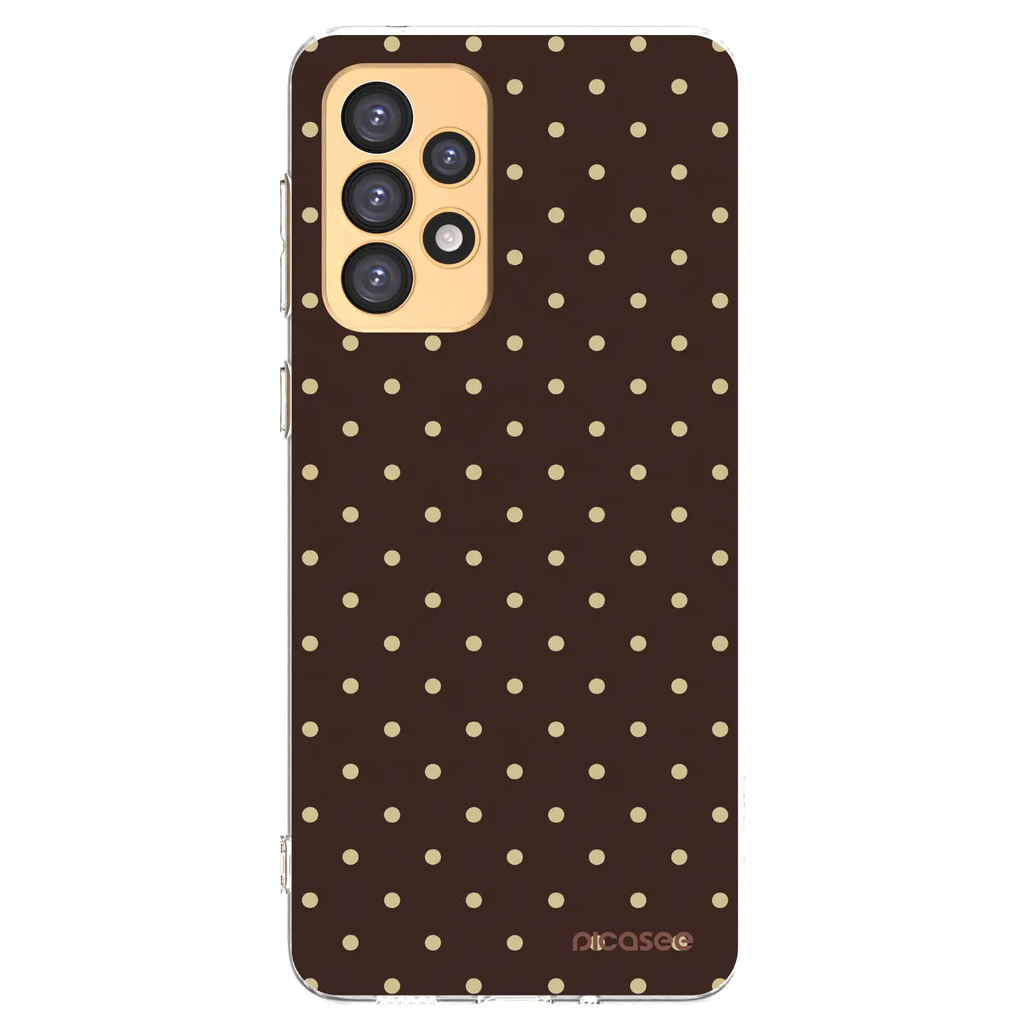 Picasee átlátszó szilikon tok az alábbi mobiltelefonokra Samsung Galaxy A33 5G A336 - Vanilla Dots & Chocolate