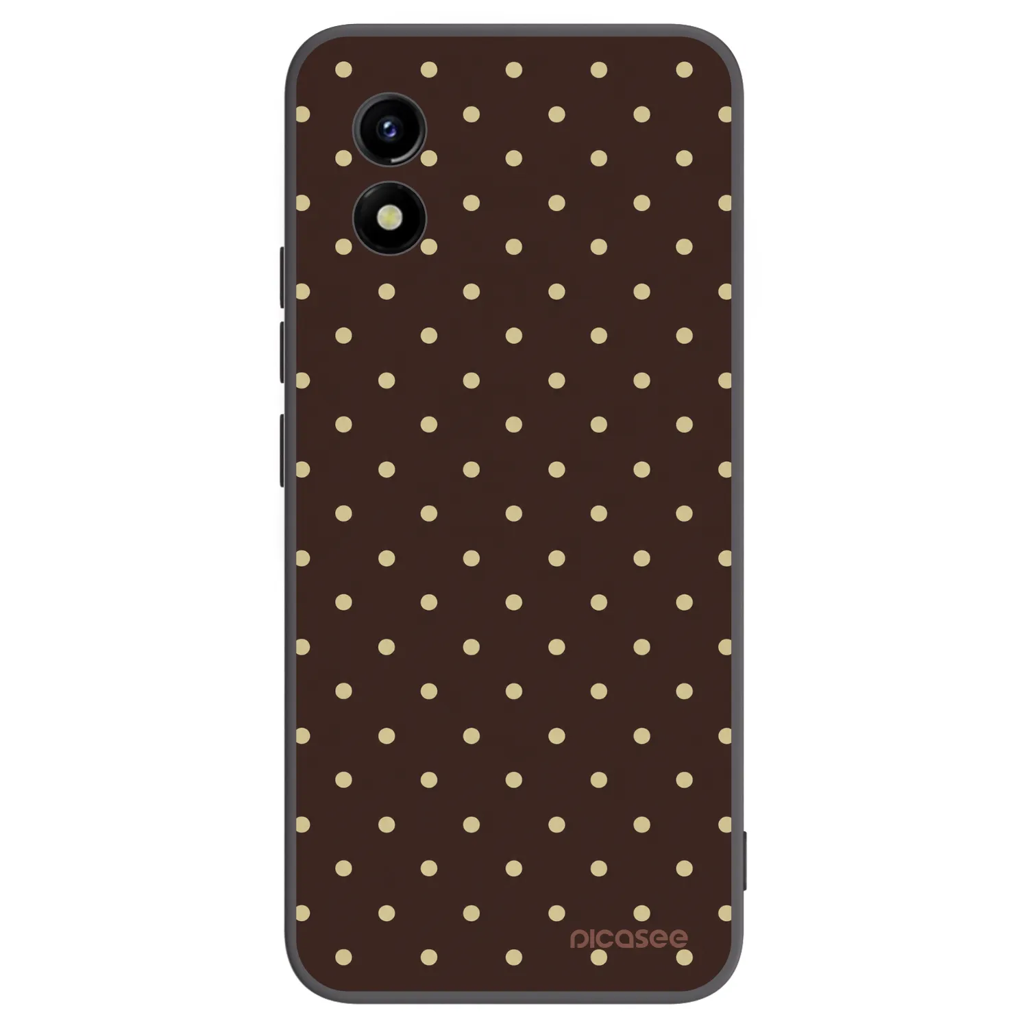 Picasee fekete szilikon tok az alábbi mobiltelefonokra Vivo Y01 - Vanilla Dots & Chocolate