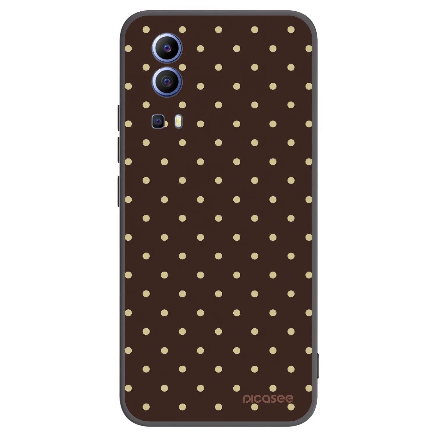 Picasee fekete szilikon tok az alábbi mobiltelefonokra Vivo Y52 5G - Vanilla Dots & Chocolate