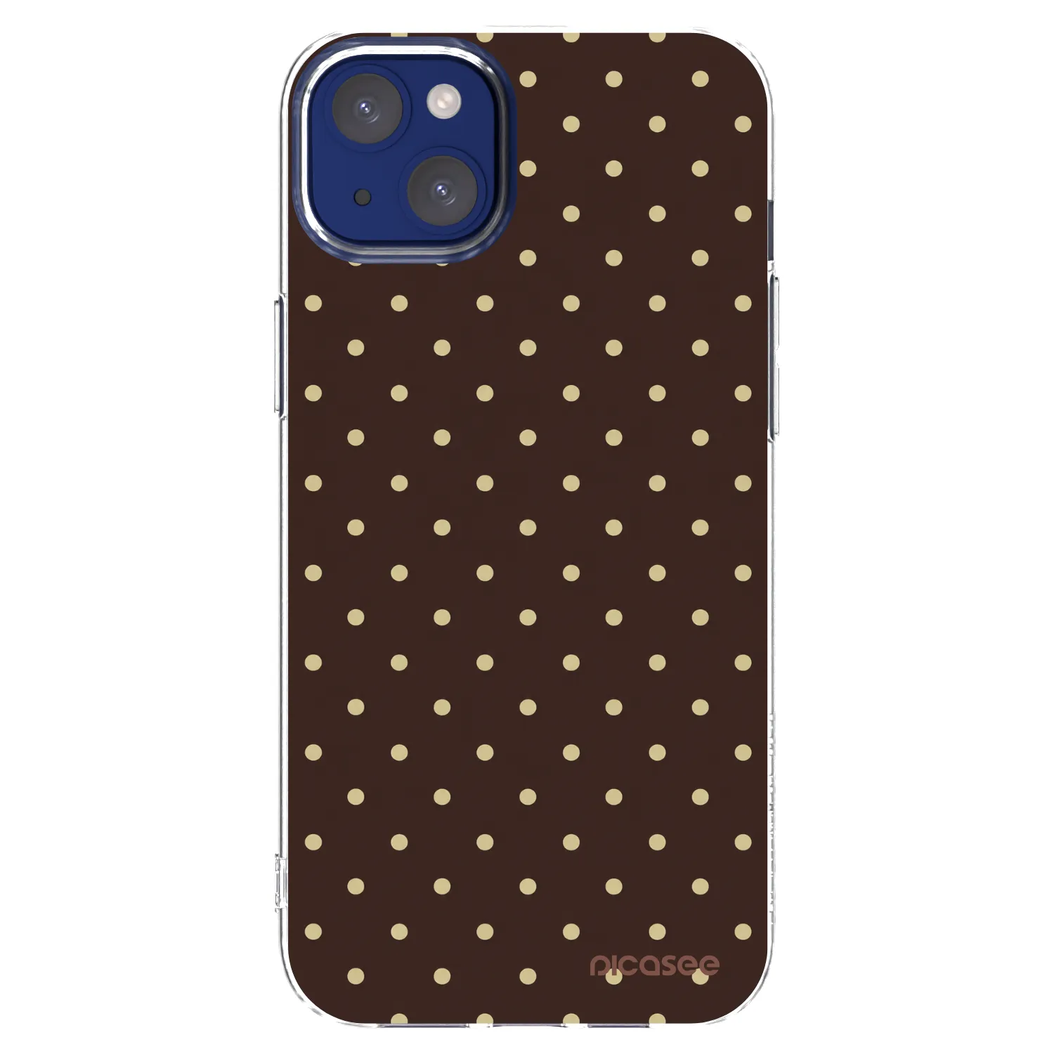 Picasee átlátszó szilikon tok az alábbi mobiltelefonokra Apple iPhone 14 Plus - Vanilla Dots & Chocolate