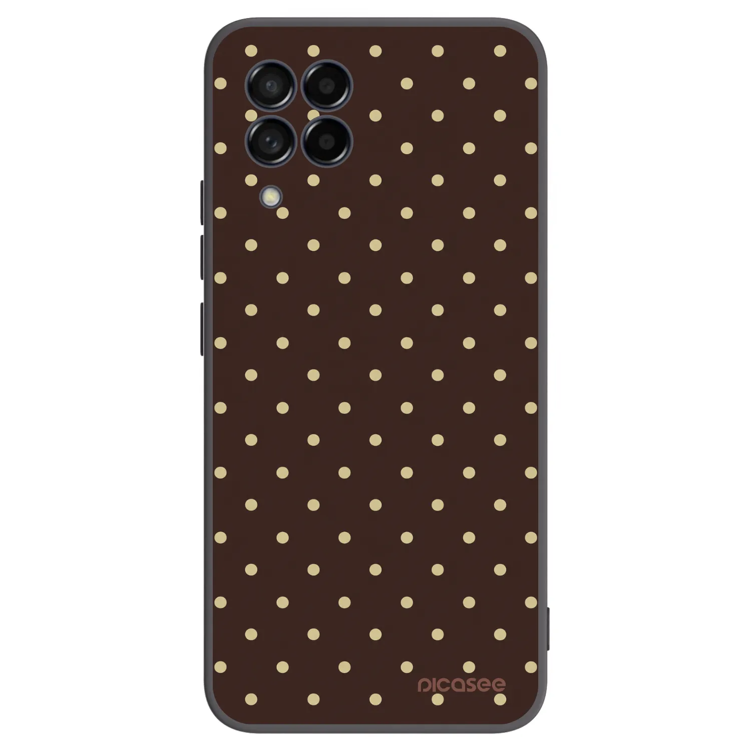 Picasee fekete szilikon tok az alábbi mobiltelefonokra Samsung Galaxy M53 5G - Vanilla Dots & Chocolate