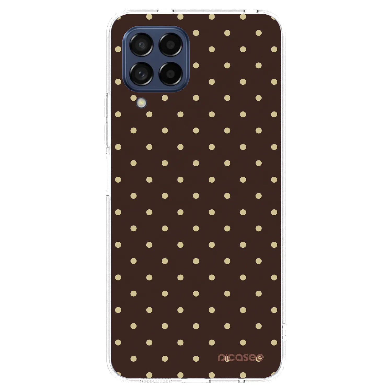 Picasee átlátszó szilikon tok az alábbi mobiltelefonokra Samsung Galaxy M53 5G - Vanilla Dots & Chocolate