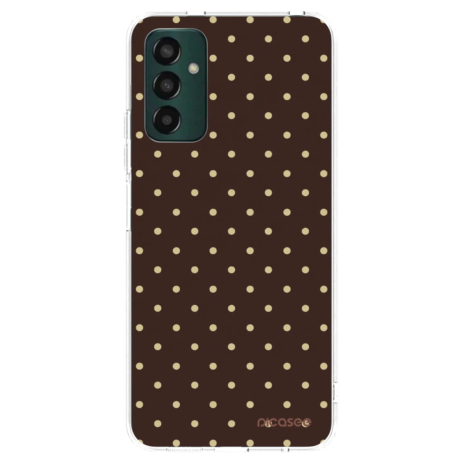 Picasee átlátszó szilikon tok az alábbi mobiltelefonokra Samsung Galaxy M13 M135F - Vanilla Dots & Chocolate