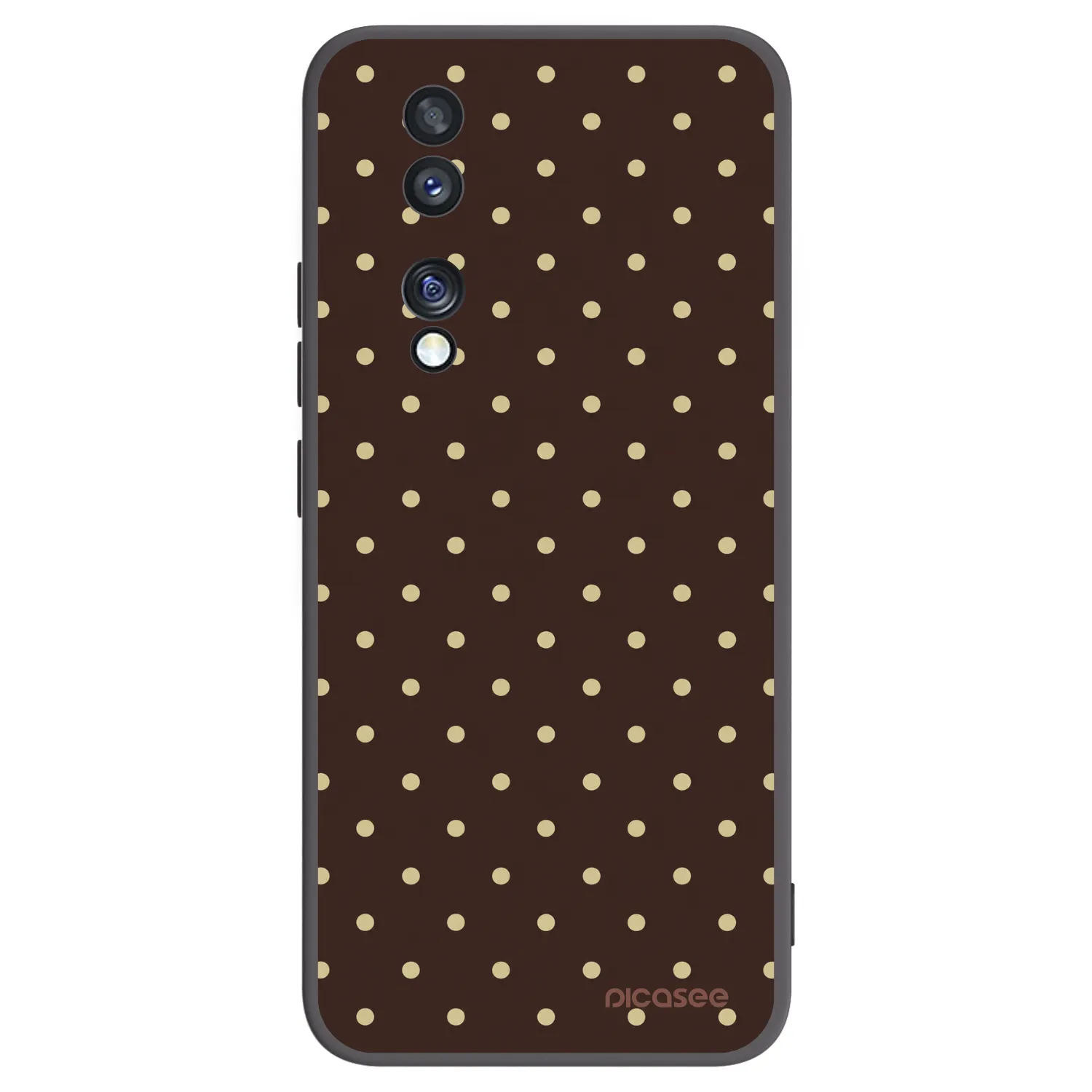 Picasee fekete szilikon tok az alábbi mobiltelefonokra Honor 70 - Vanilla Dots & Chocolate