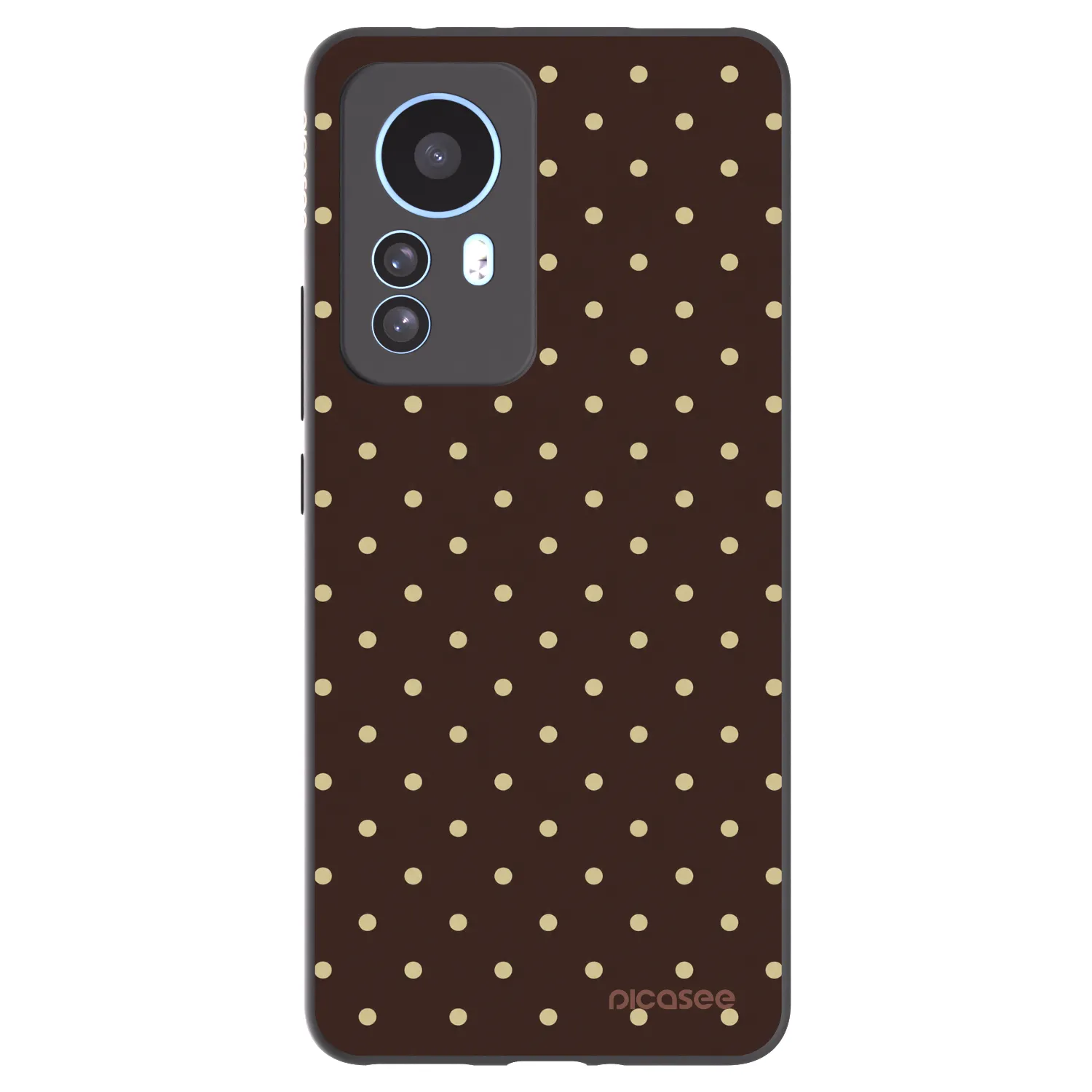 Picasee fekete szilikon tok az alábbi mobiltelefonokra Xiaomi 12T Pro - Vanilla Dots & Chocolate