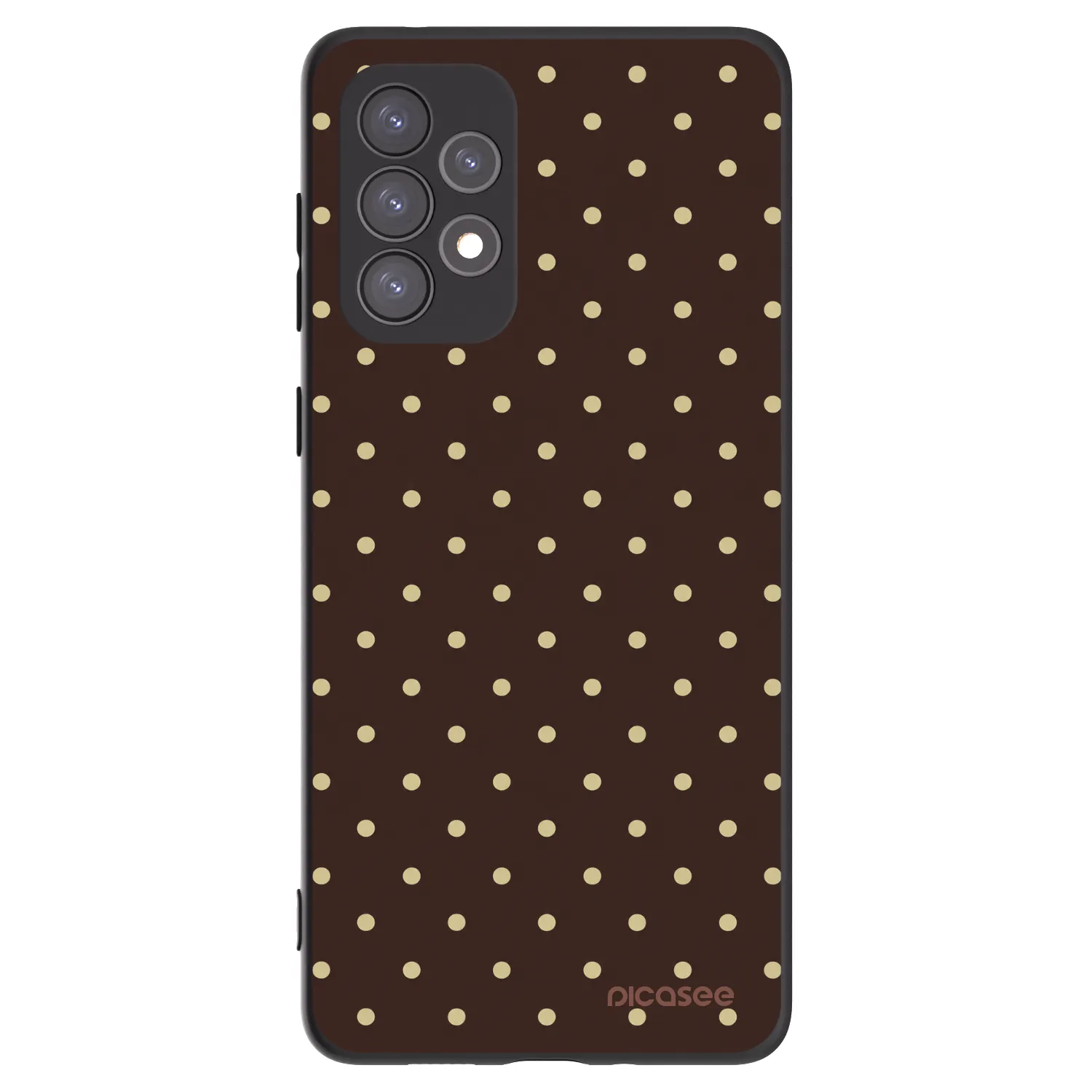 Picasee fekete szilikon tok az alábbi mobiltelefonokra Samsung Galaxy A73 5G - Vanilla Dots & Chocolate