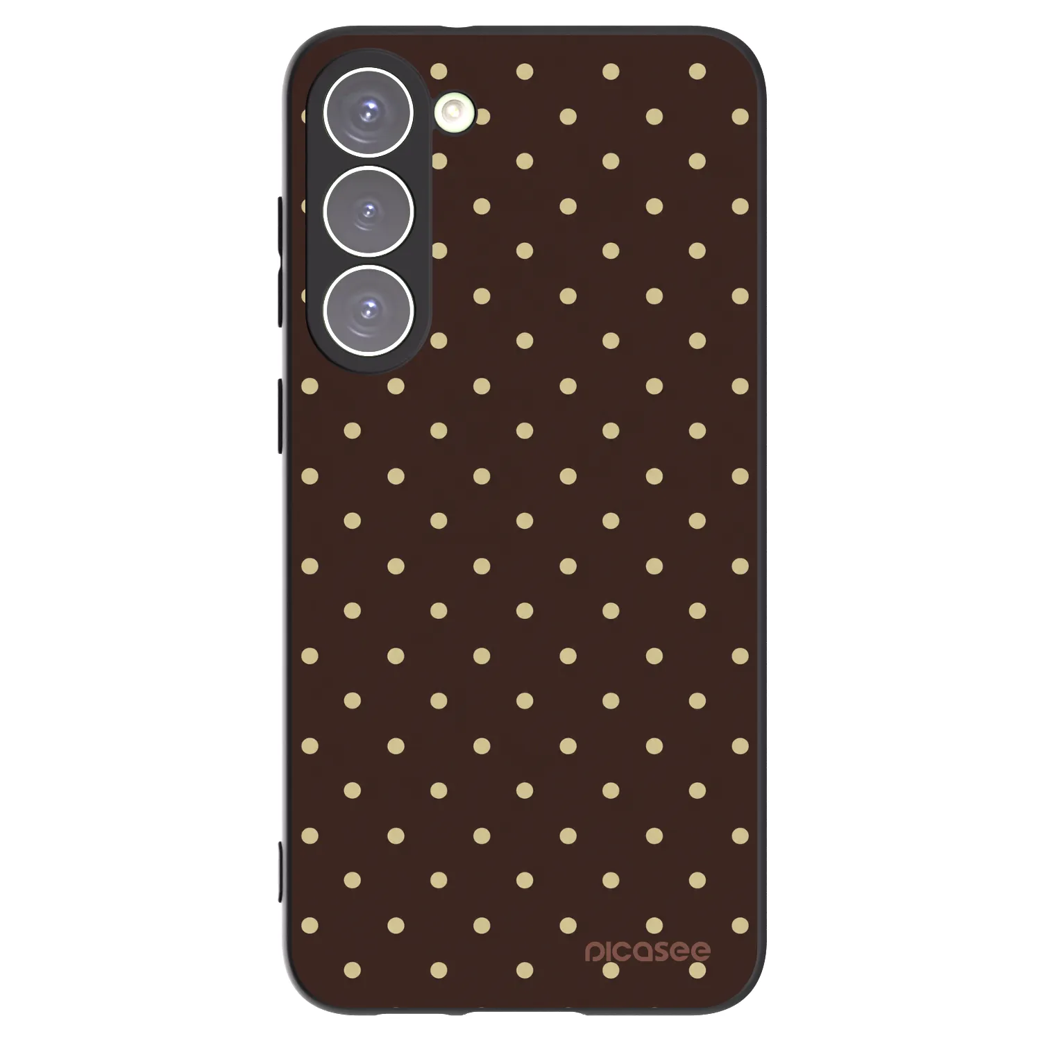 Picasee fekete szilikon tok az alábbi mobiltelefonokra Samsung Galaxy S23+ 5G - Vanilla Dots & Chocolate