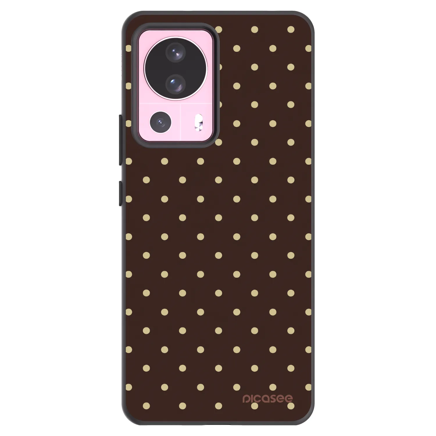 Picasee fekete szilikon tok az alábbi mobiltelefonokra Xiaomi 13 Lite - Vanilla Dots & Chocolate