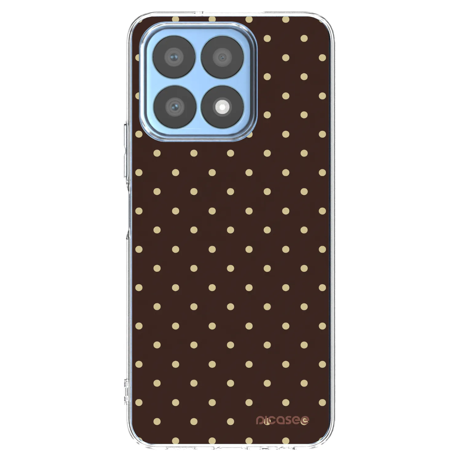 Picasee átlátszó szilikon tok az alábbi mobiltelefonokra Honor X8a - Vanilla Dots & Chocolate