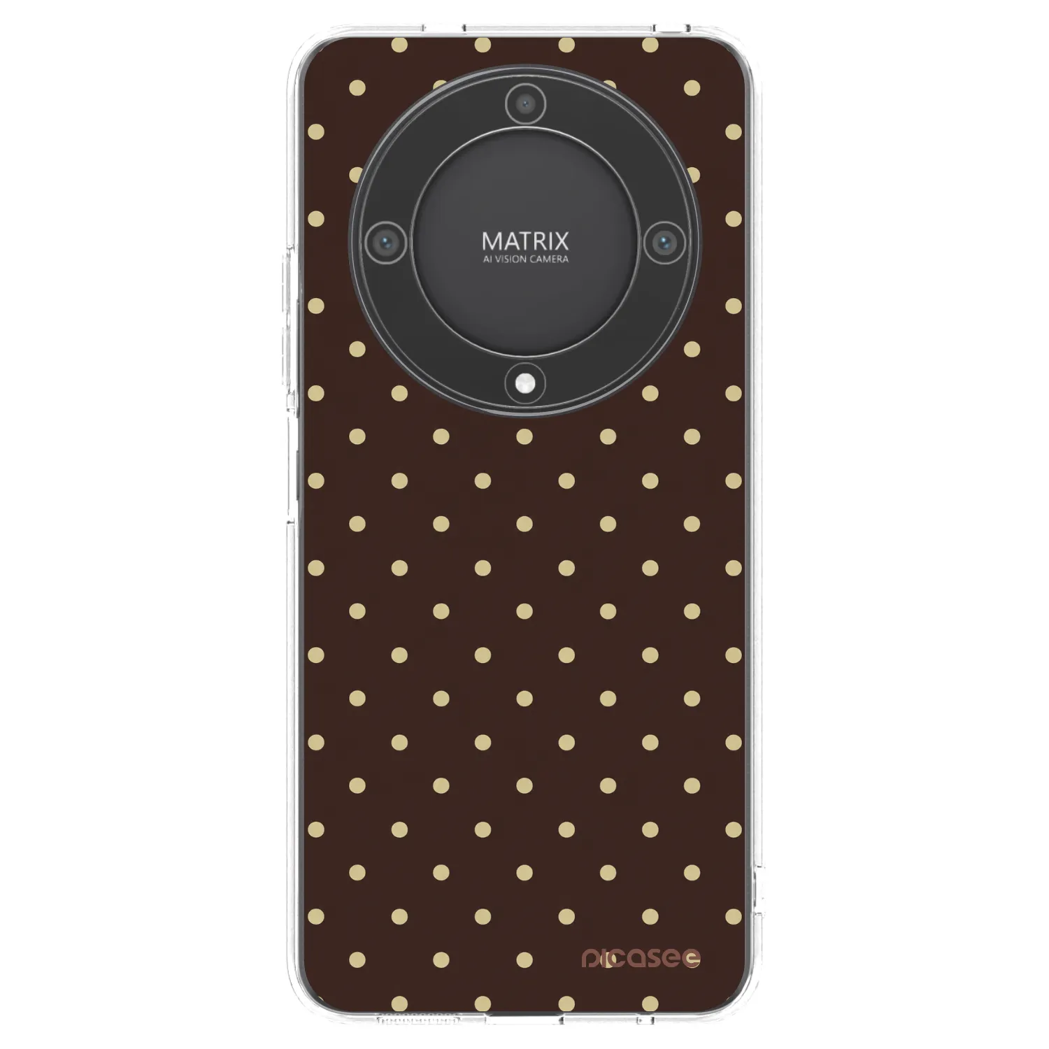 Picasee átlátszó szilikon tok az alábbi mobiltelefonokra Honor Magic5 Lite 5G - Vanilla Dots & Chocolate
