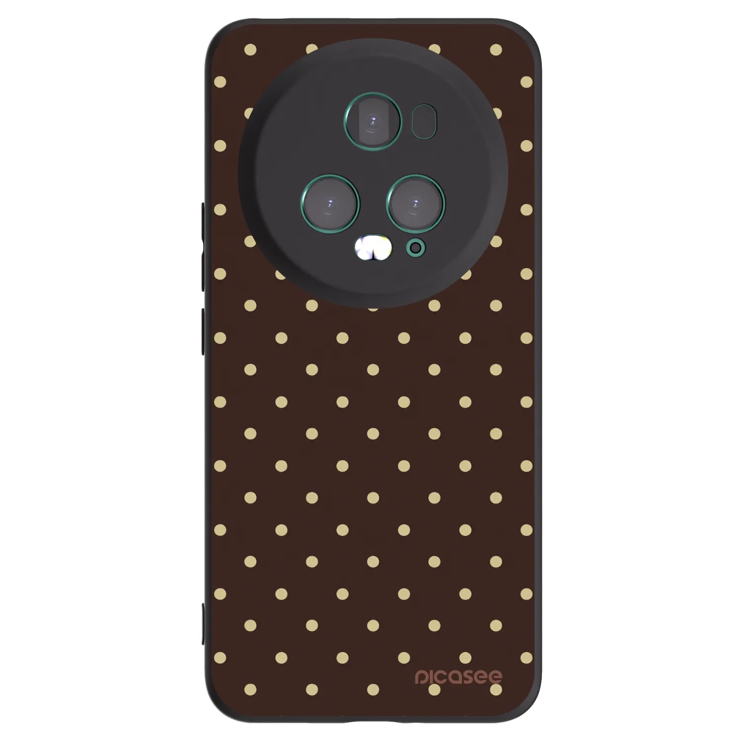 Picasee fekete szilikon tok az alábbi mobiltelefonokra Honor Magic5 Pro - Vanilla Dots & Chocolate