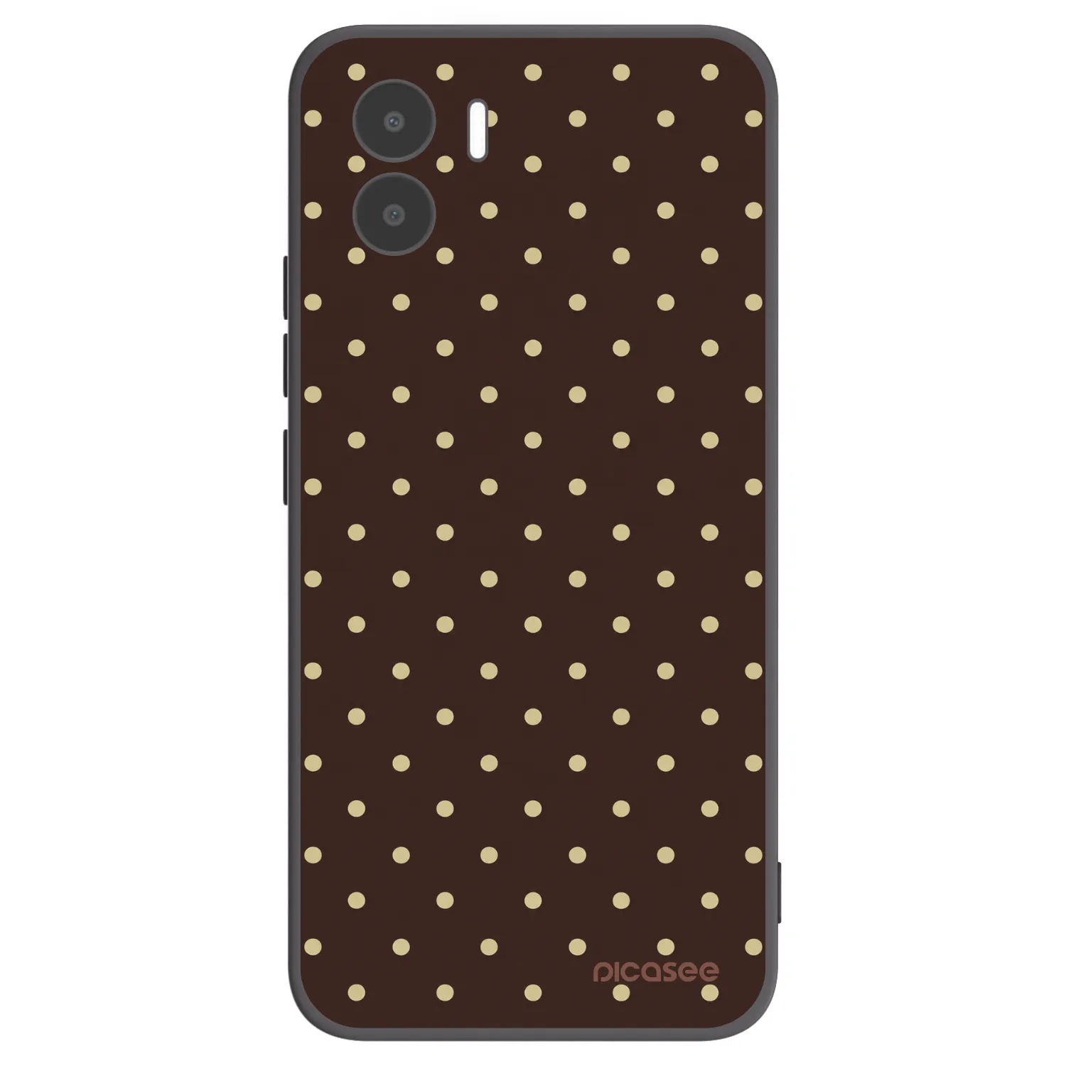 Picasee fekete szilikon tok az alábbi mobiltelefonokra Xiaomi Redmi A2 - Vanilla Dots & Chocolate
